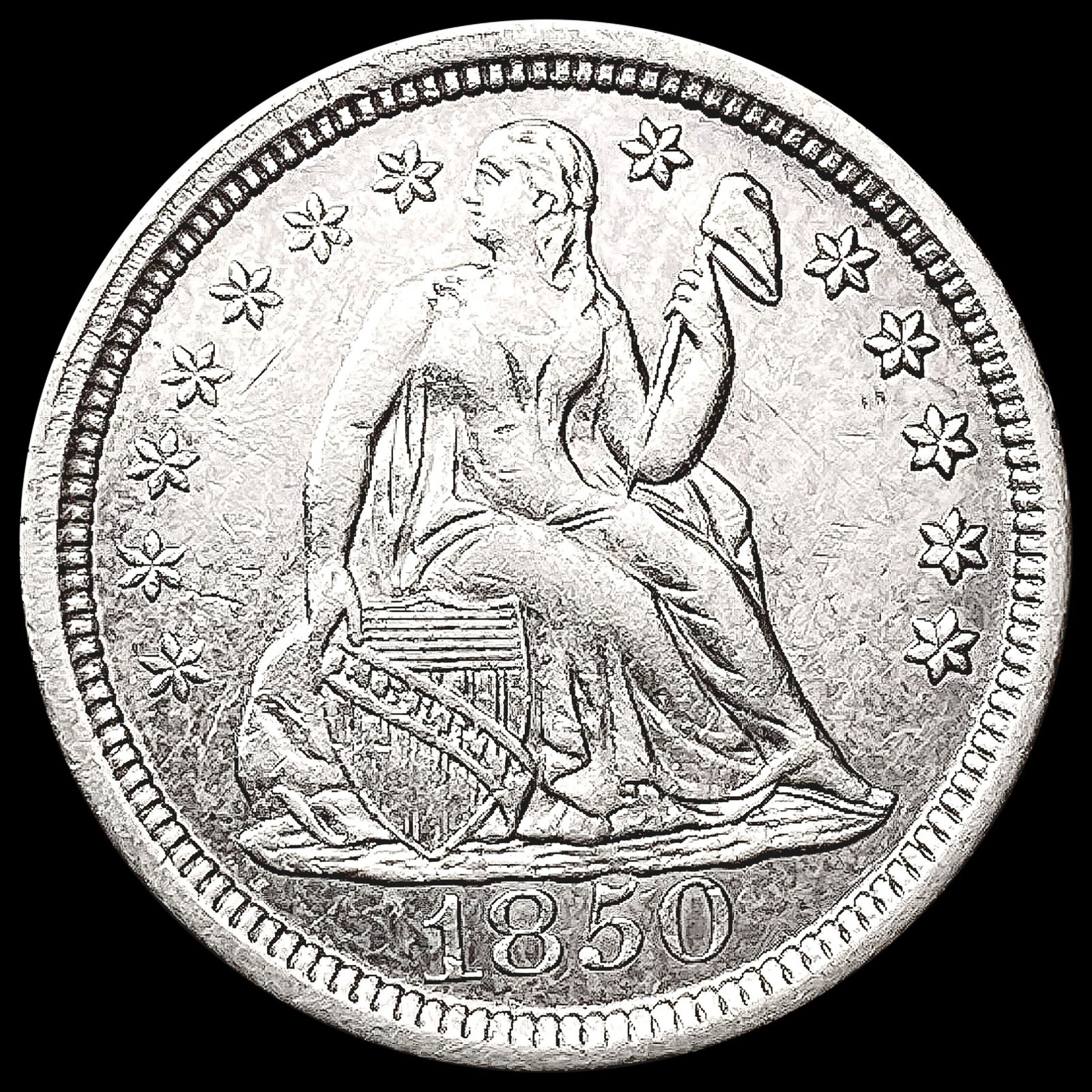 1850 Seated Liberty Dime CHOICE AU (1 of 2)