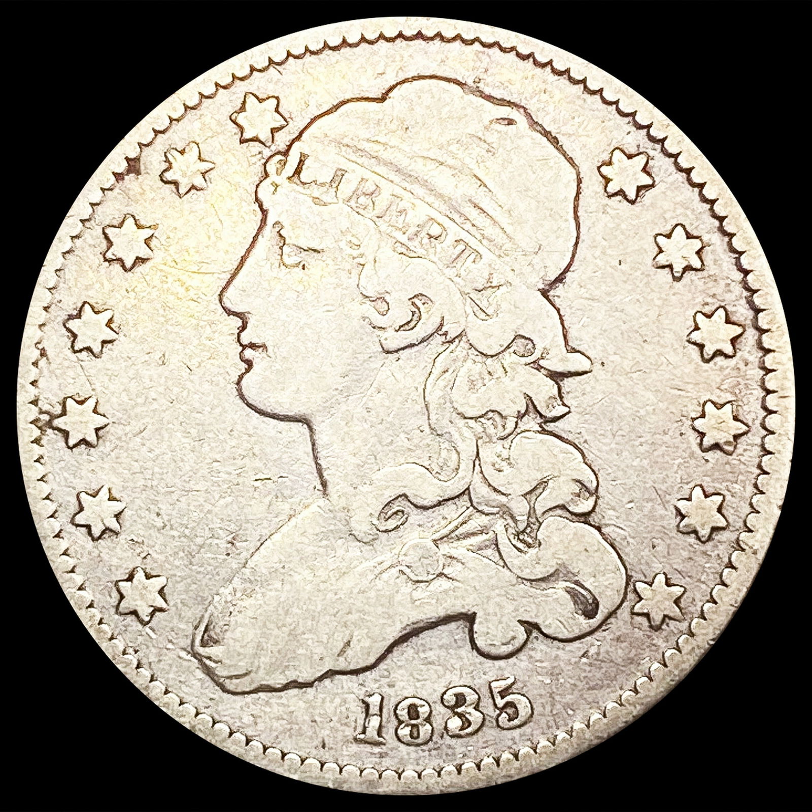 1835 Capped Bust Quarter NICELY CIRCULATED (1 of 2)