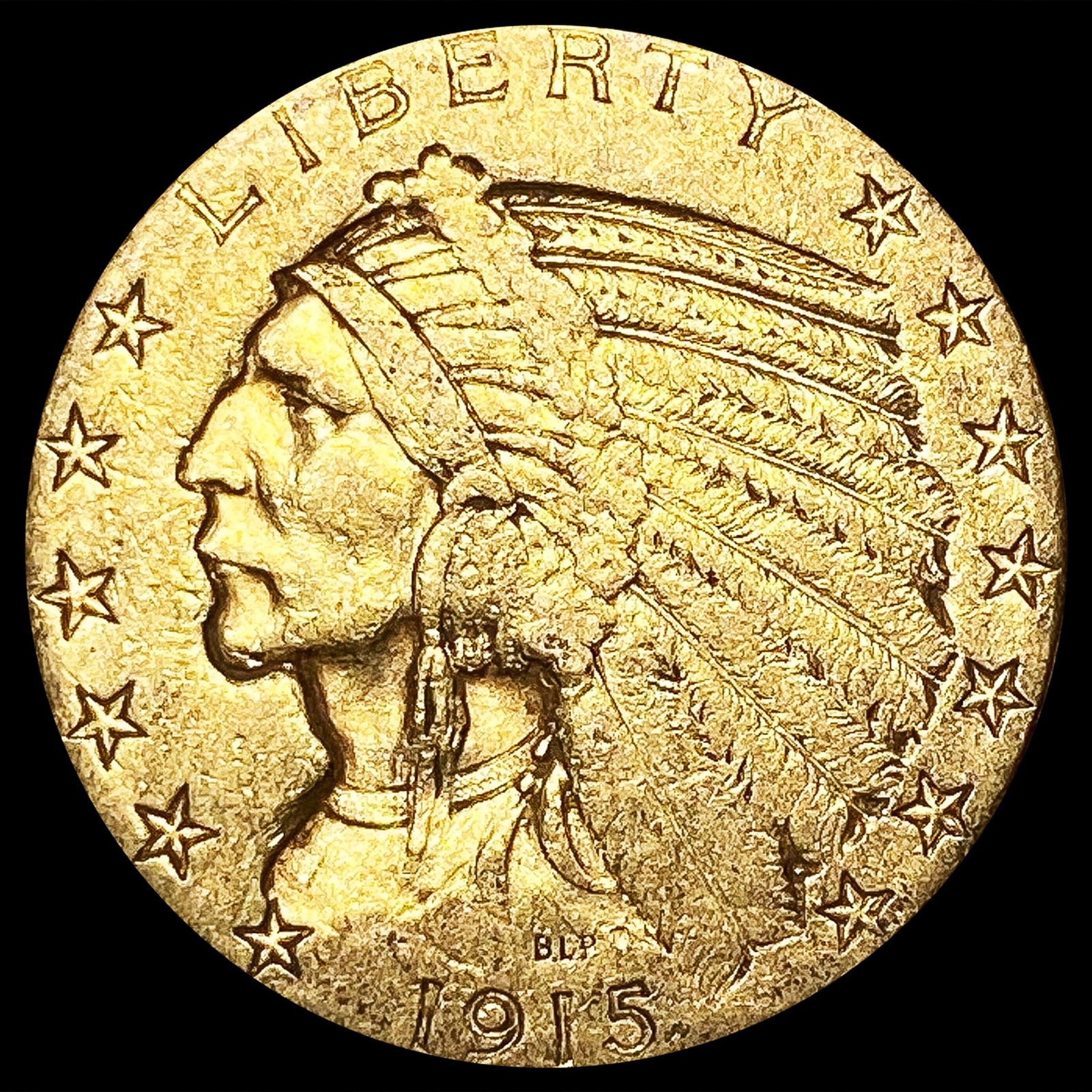1915-S $5 Gold Half Eagle CLOSELY UNCIRCULATED (1 of 2)