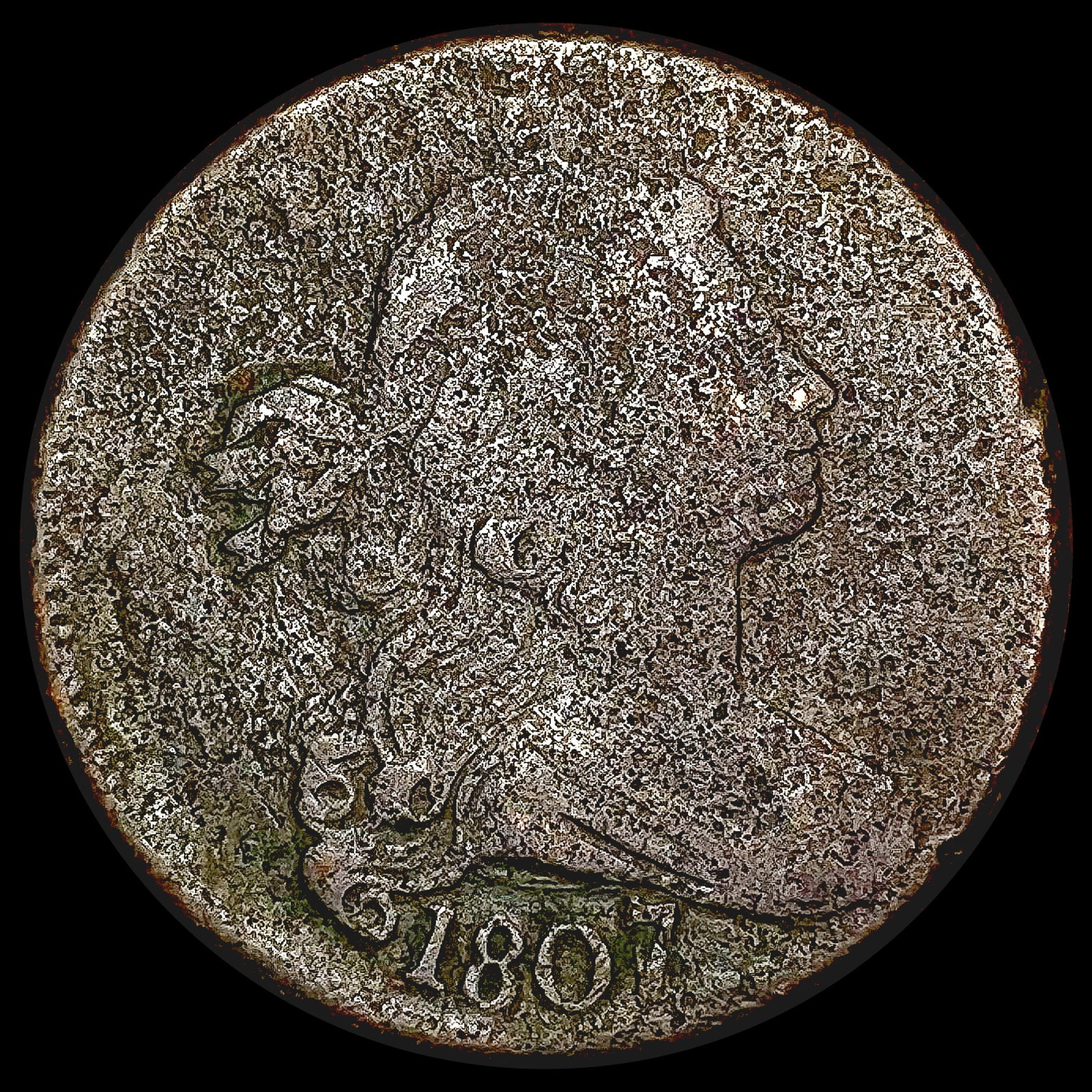 1807/6 Lg 7 SG - 273 Draped Bust Large Cent NICELY (1 of 2)