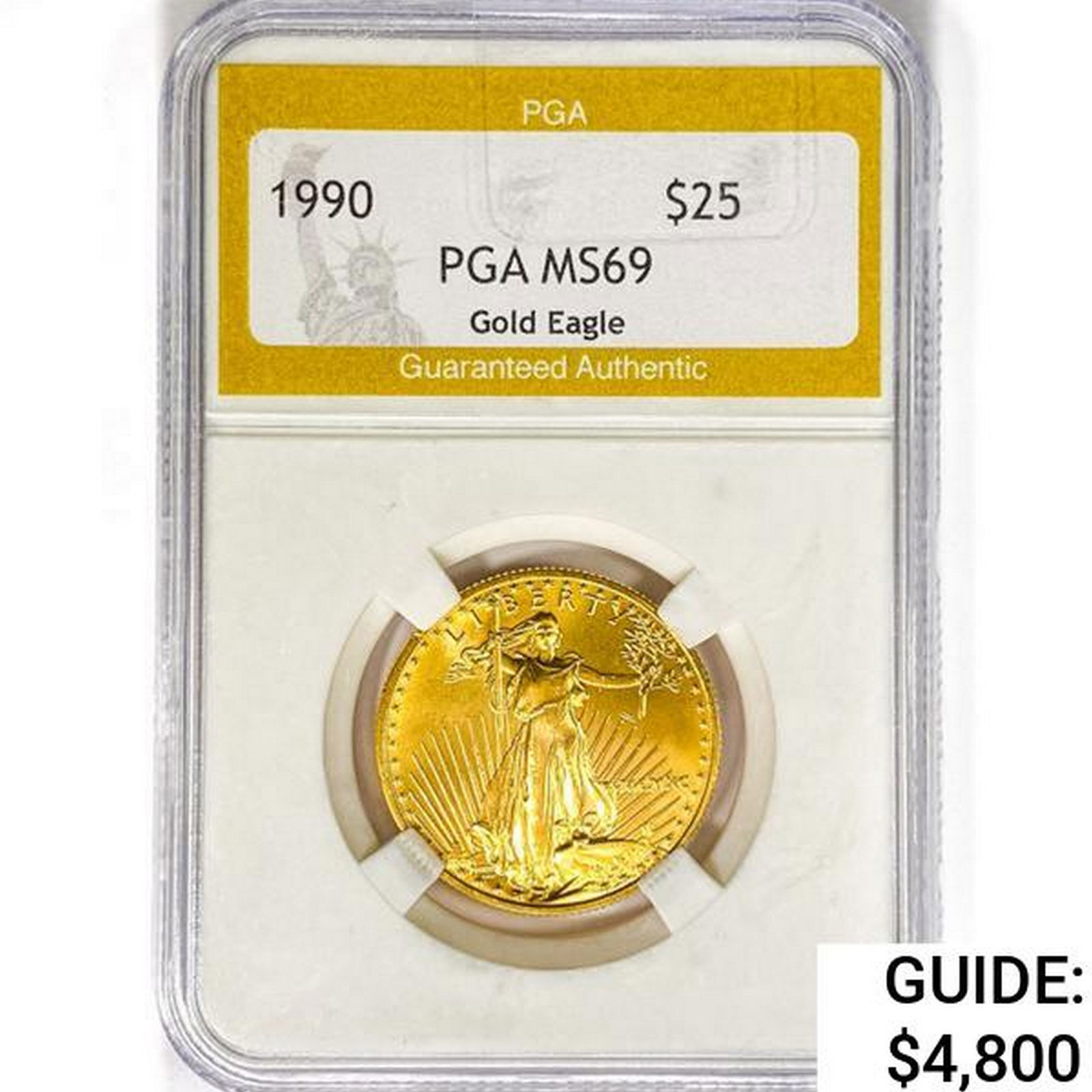 1990 $25 1/2oz. American Gold Eagle PGA MS69 (1 of 2)