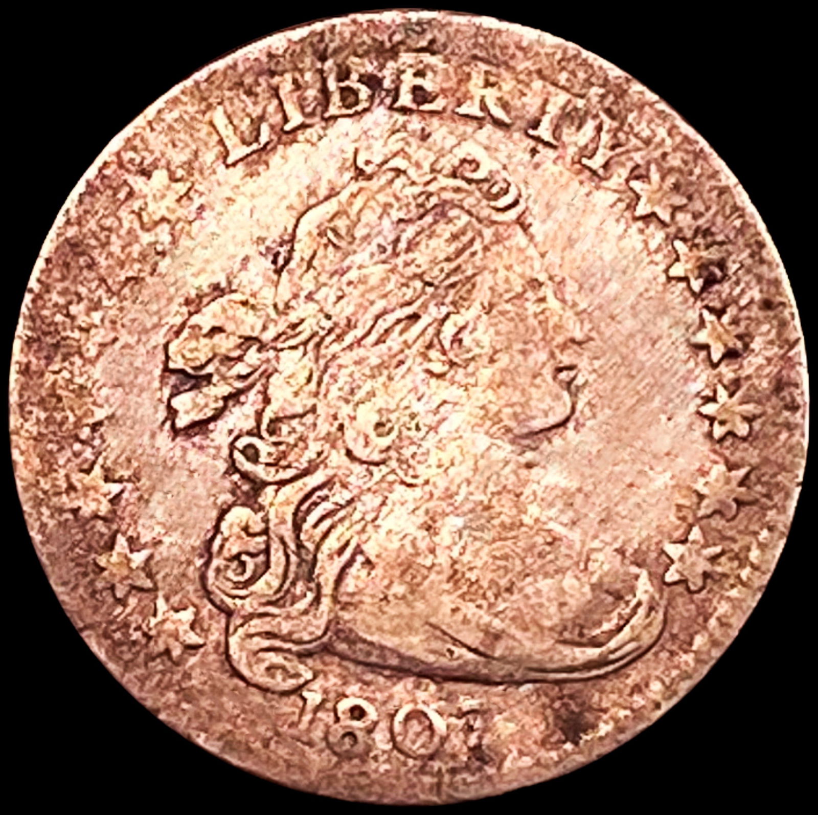 1807 JR-1 Draped Bust Dime NEARLY UNCIRCULATED (1 of 2)