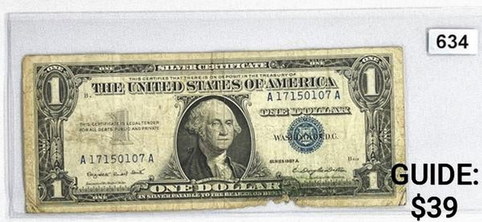 1957 A $1 Silver Certificate CIRCULATED (1 of 2)