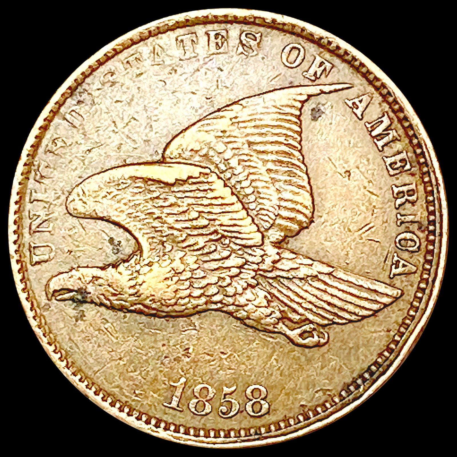 1858 Flying Eagle Cent CLOSELY UNCIRCULATED (1 of 2)