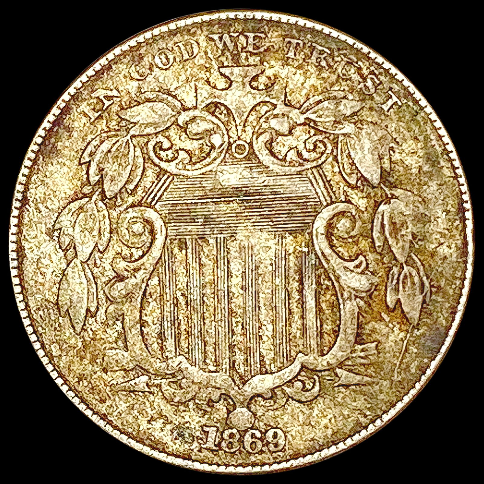 1869 Shield Nickel LIGHTLY CIRCULATED (1 of 2)