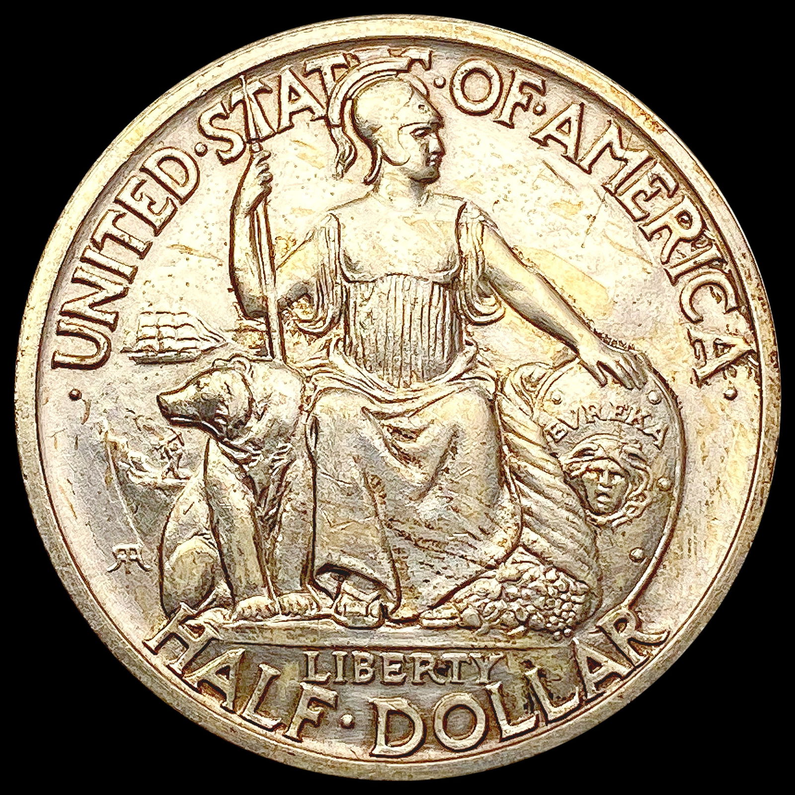 1935-S San Diego Half Dollar CLOSELY UNCIRCULATED (1 of 2)