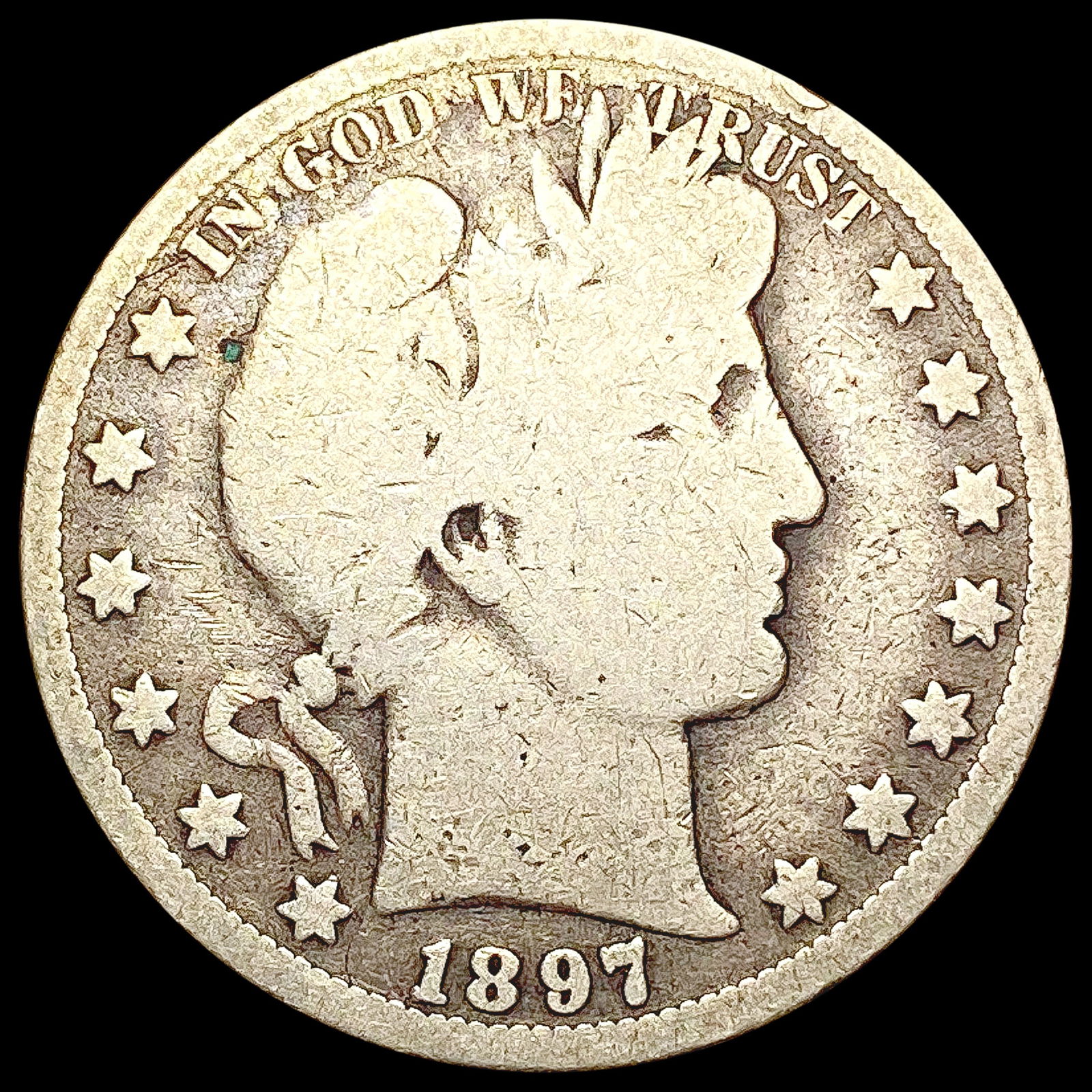 1897-O Barber Half Dollar NICELY CIRCULATED (1 of 2)