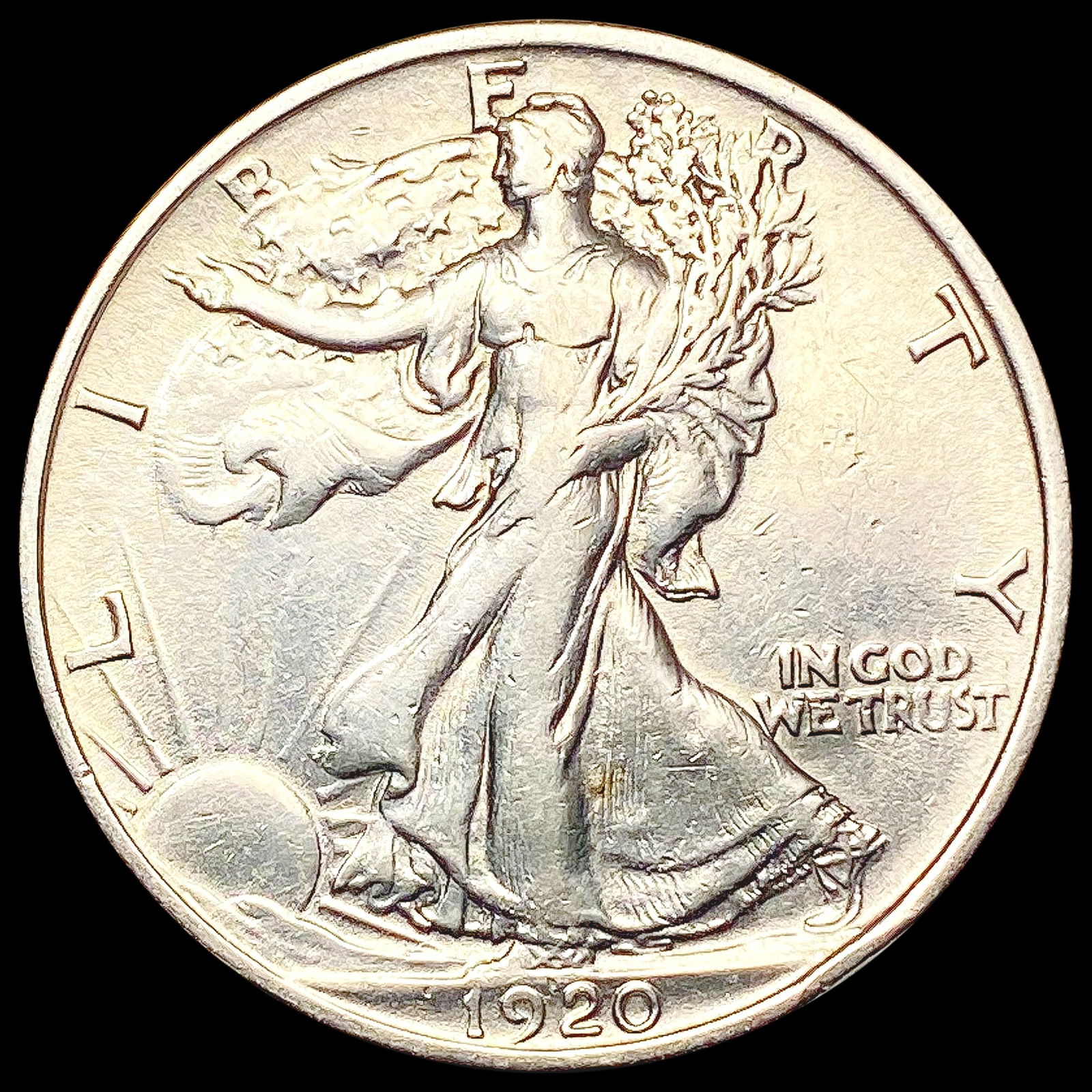 1920 Walking Liberty Half Dollar CLOSELY UNCIRCULA (1 of 2)