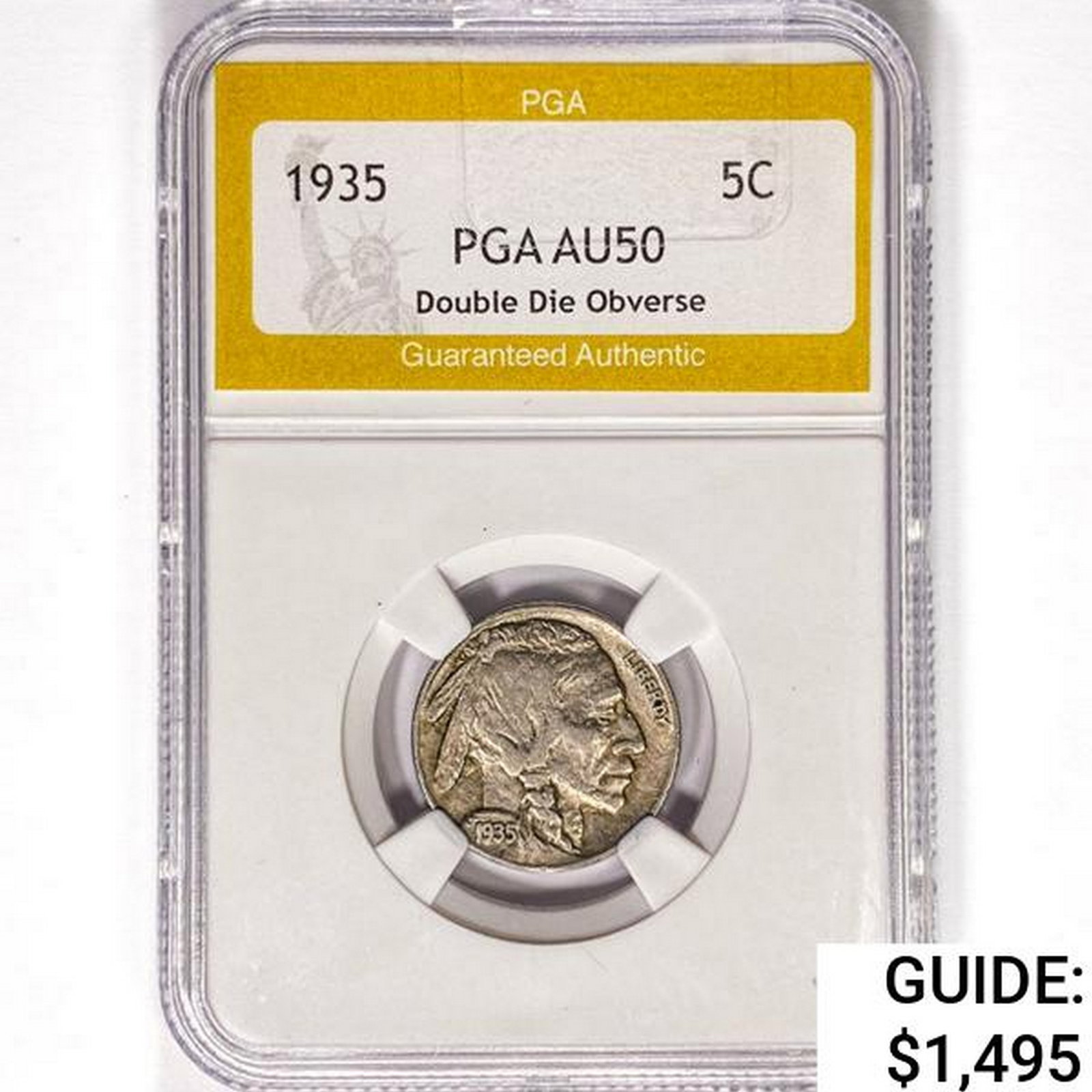 1935 Buffalo Nickel PGA AU50 DDO (1 of 2)