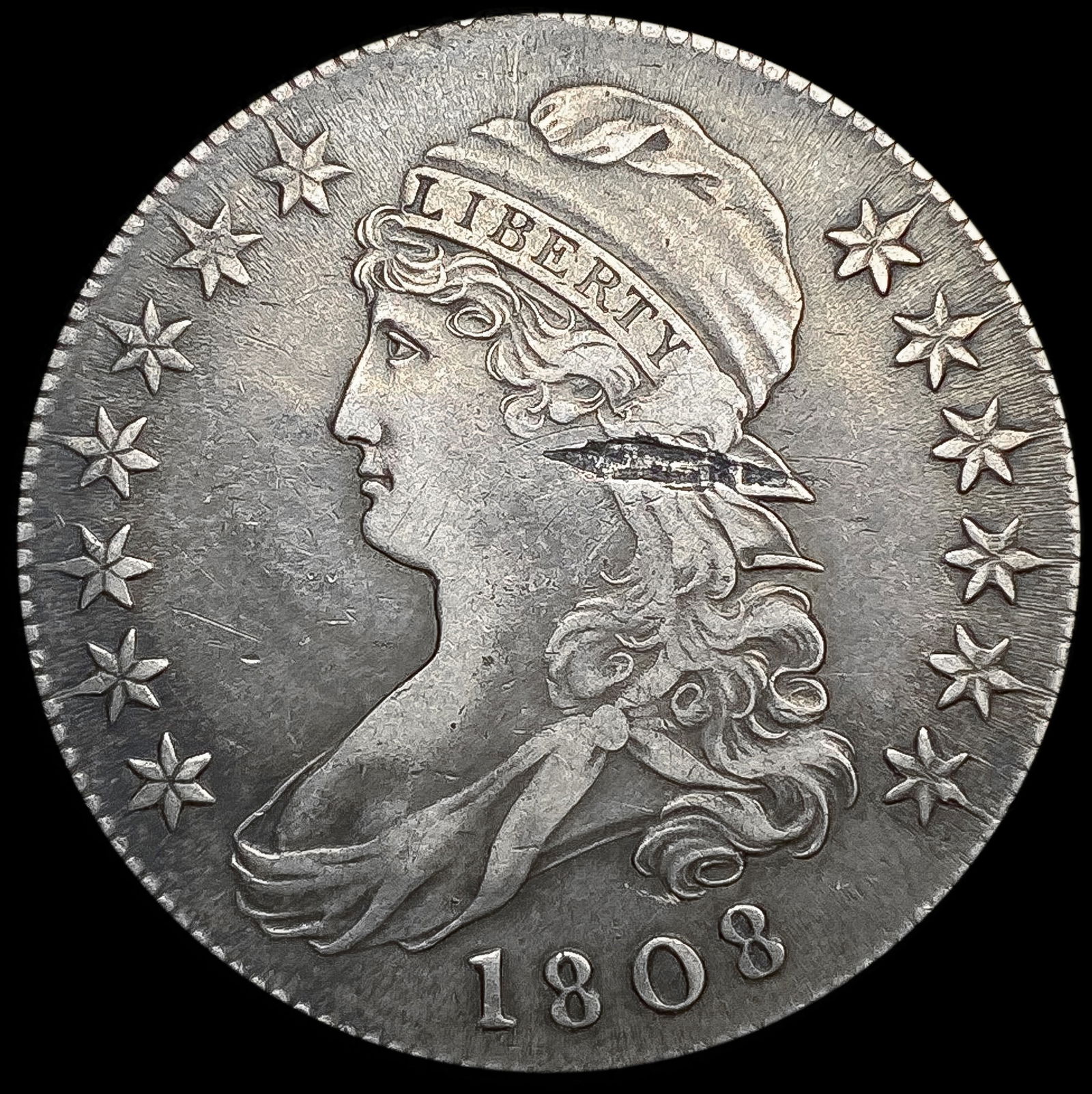 1808 Capped Bust Half Dollar NEARLY UNCIRCULATED (1 of 2)