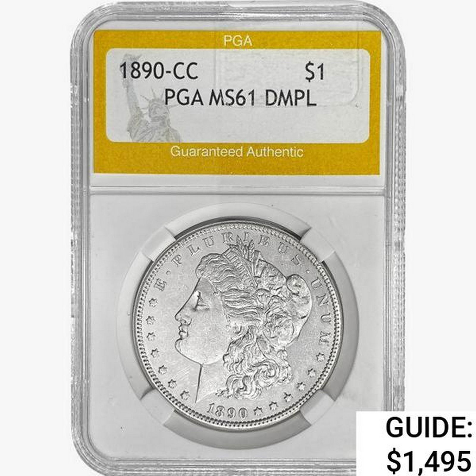1890-CC Morgan Silver Dollar PGA MS61 DMPL (1 of 2)