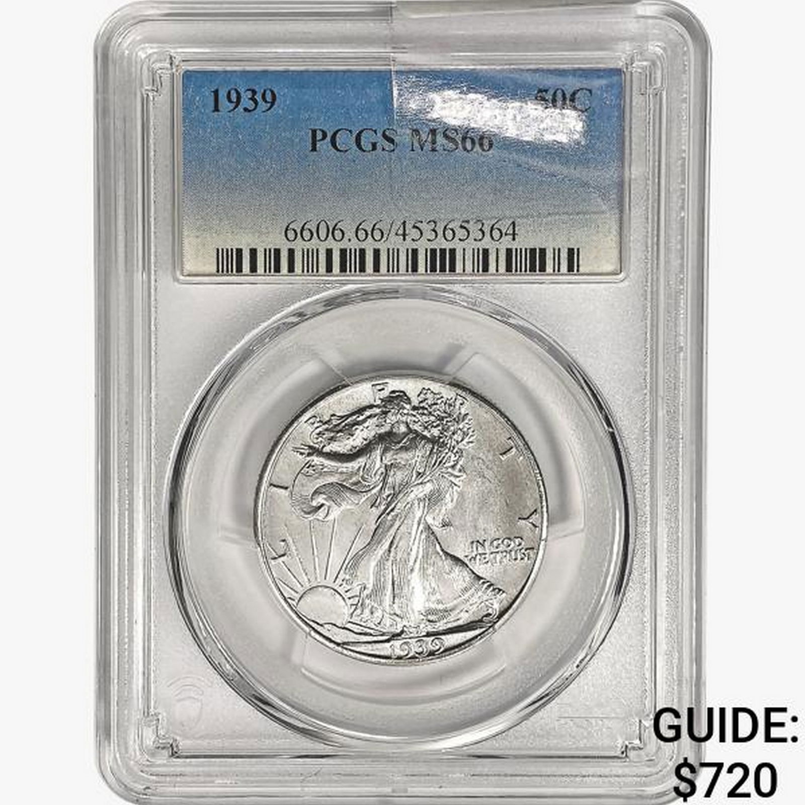 1939 Walking Liberty Half Dollar PCGS MS66 (1 of 2)