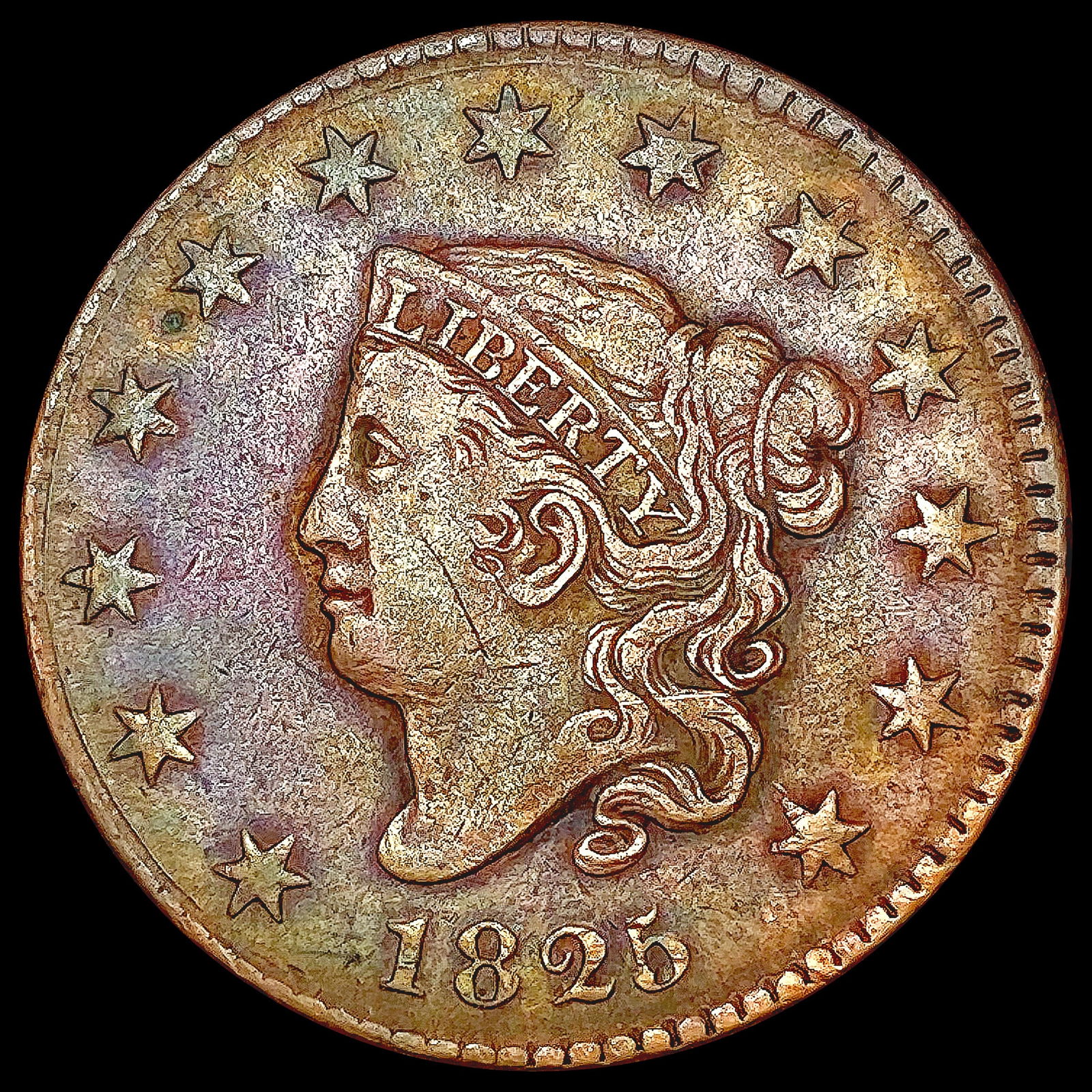 1825 Coronet Head Large Cent LIGHTLY CIRCULATED (1 of 2)