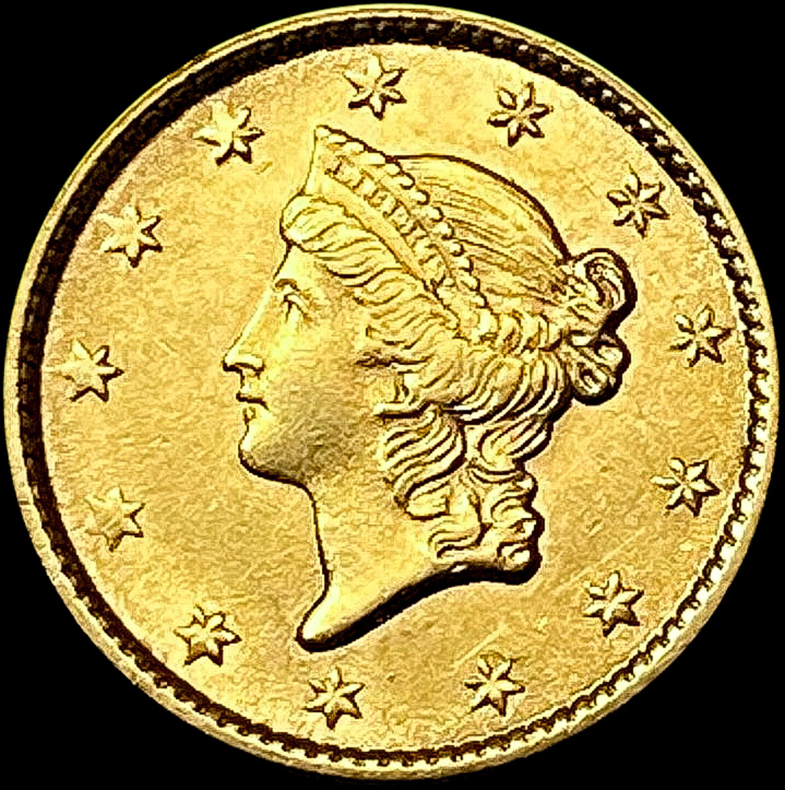 1853 Rare Gold Dollar CHOICE BU (1 of 2)