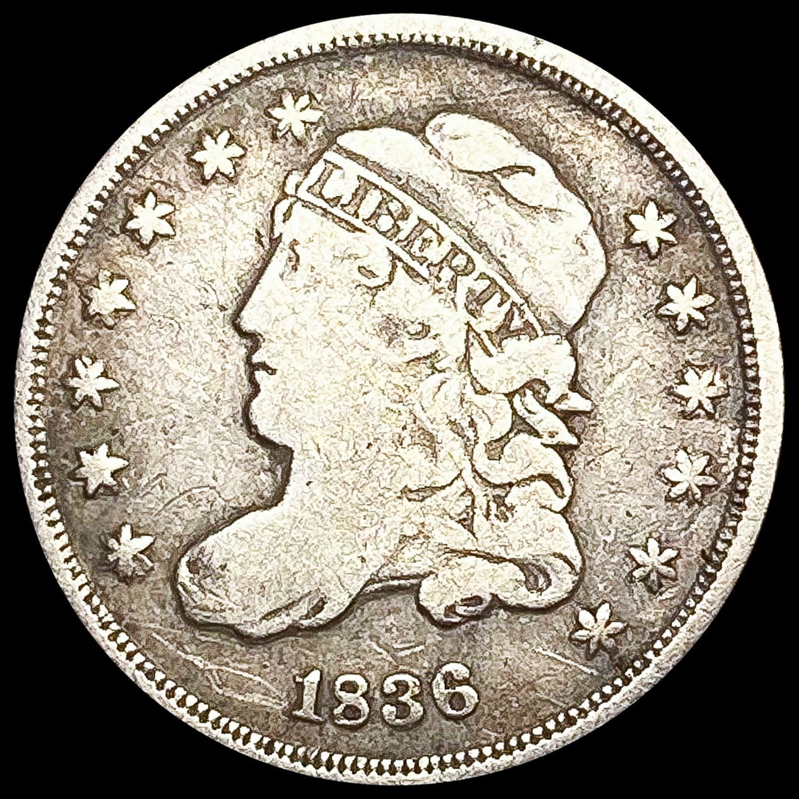 1836 Capped Bust Half Dime NICELY CIRCULATED (1 of 2)