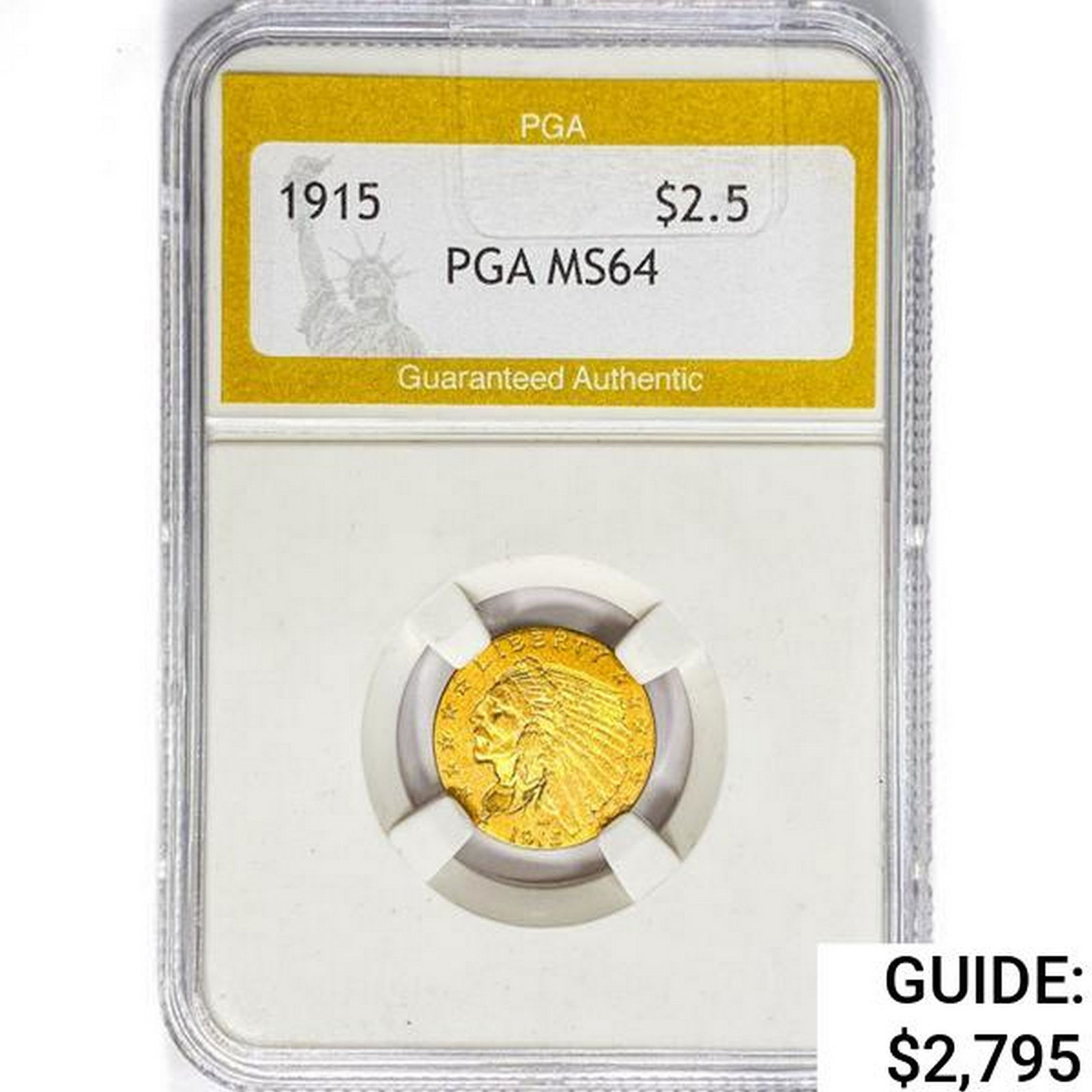 1915 $2.50 Gold Quarter Eagle PGA MS64 (1 of 2)