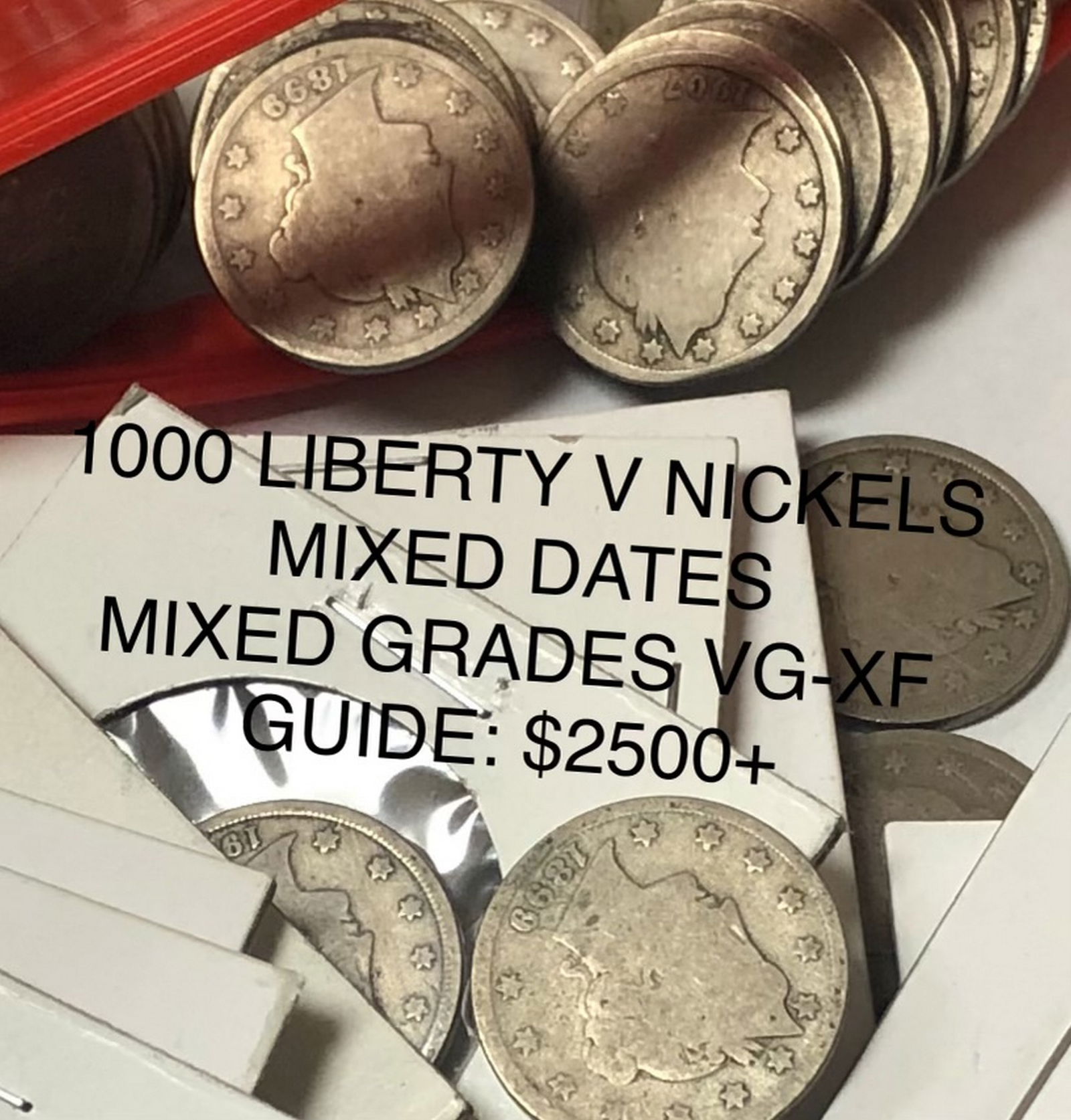 1000 Liberty Victory Nickels-Mixed Dates/Condition (1 of 1)