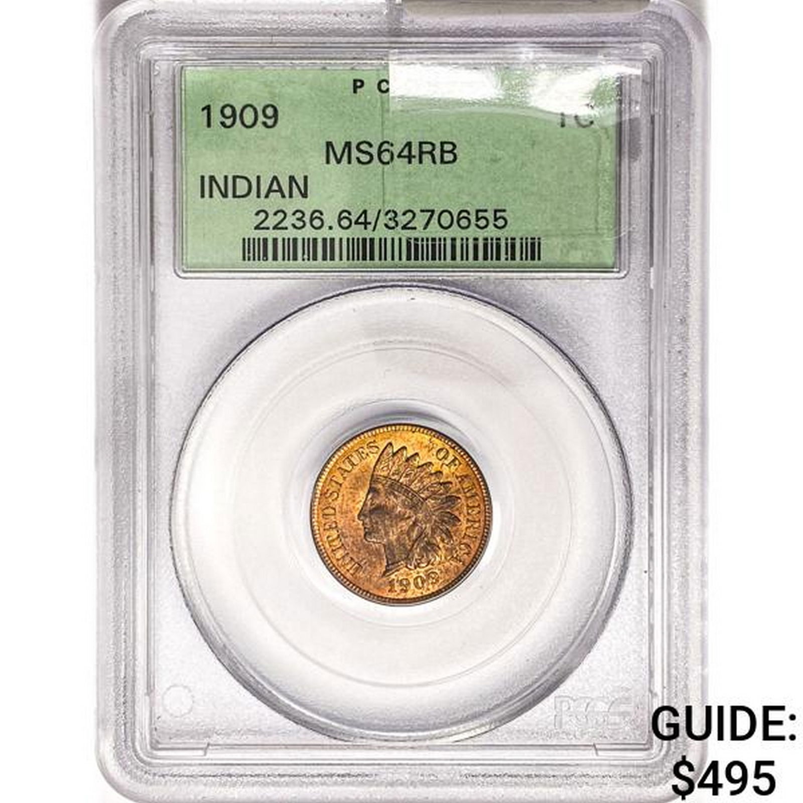 1909 Indian Head Cent PCGS MS64 RB (1 of 2)