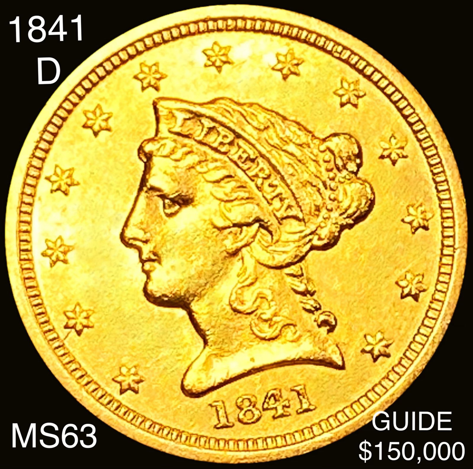 1841-D $2.50 Gold Quarter Eagle CHOICE BU (1 of 2)