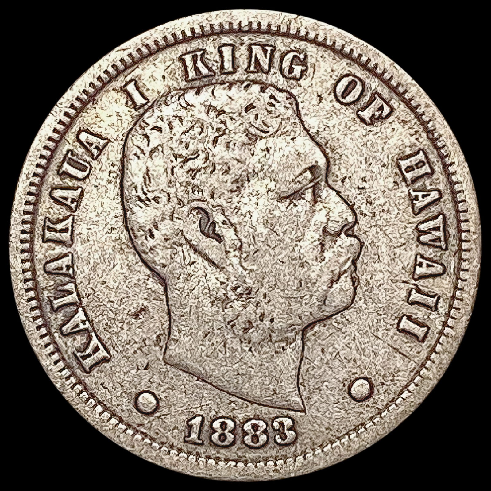 1883 Kingdom of Hawaii Dime LIGHTLY CIRCULATED (1 of 2)