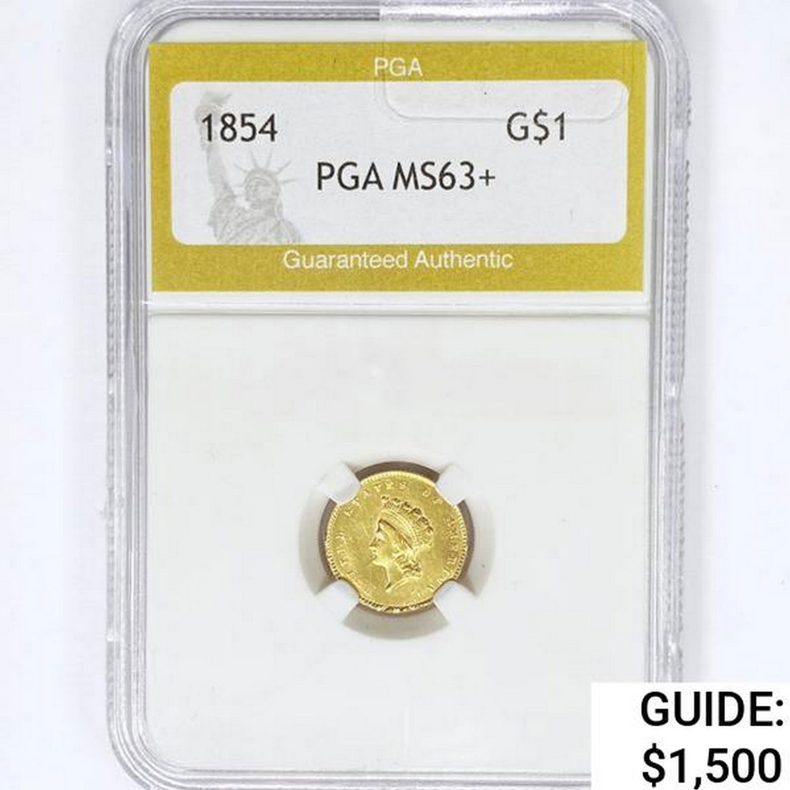 1854 Rare Gold Dollar PGA MS63+ (1 of 2)
