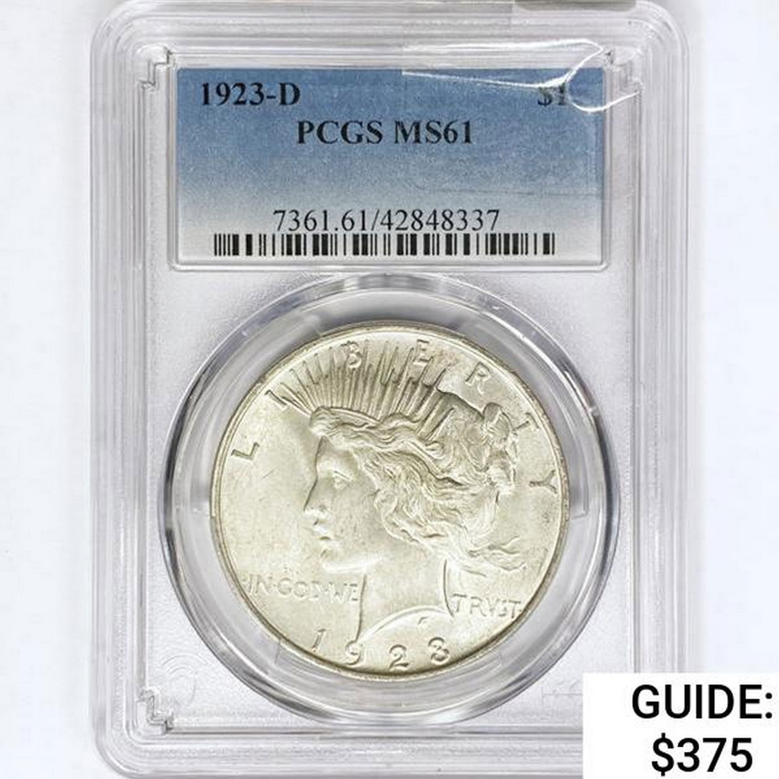 1923-D Silver Peace Dollar PCGS MS61 (1 of 2)