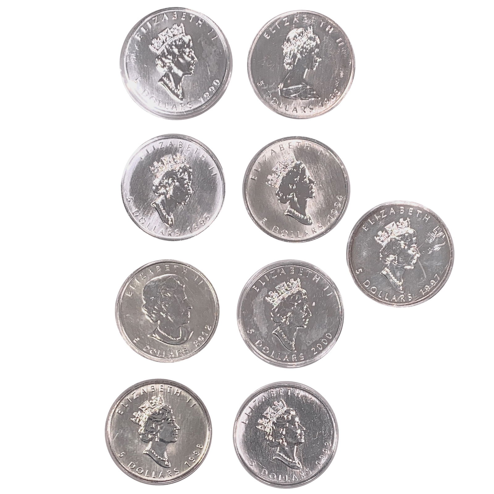 1995 Canada 1oz Silver Maple Leafs [9 Coins] (1 of 2)