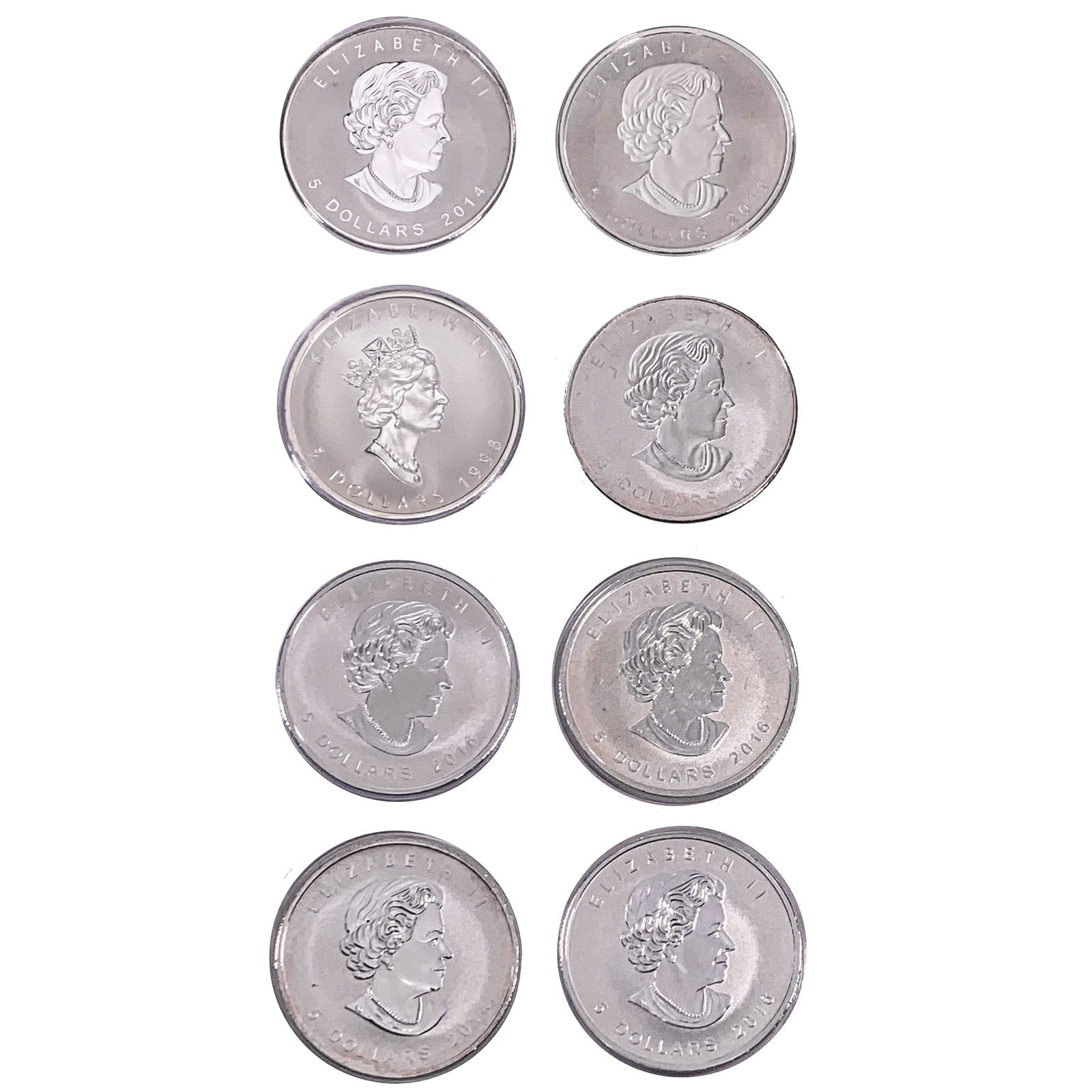 2014 Canada 1oz Silver Maple Leafs [8 Coins] (1 of 2)