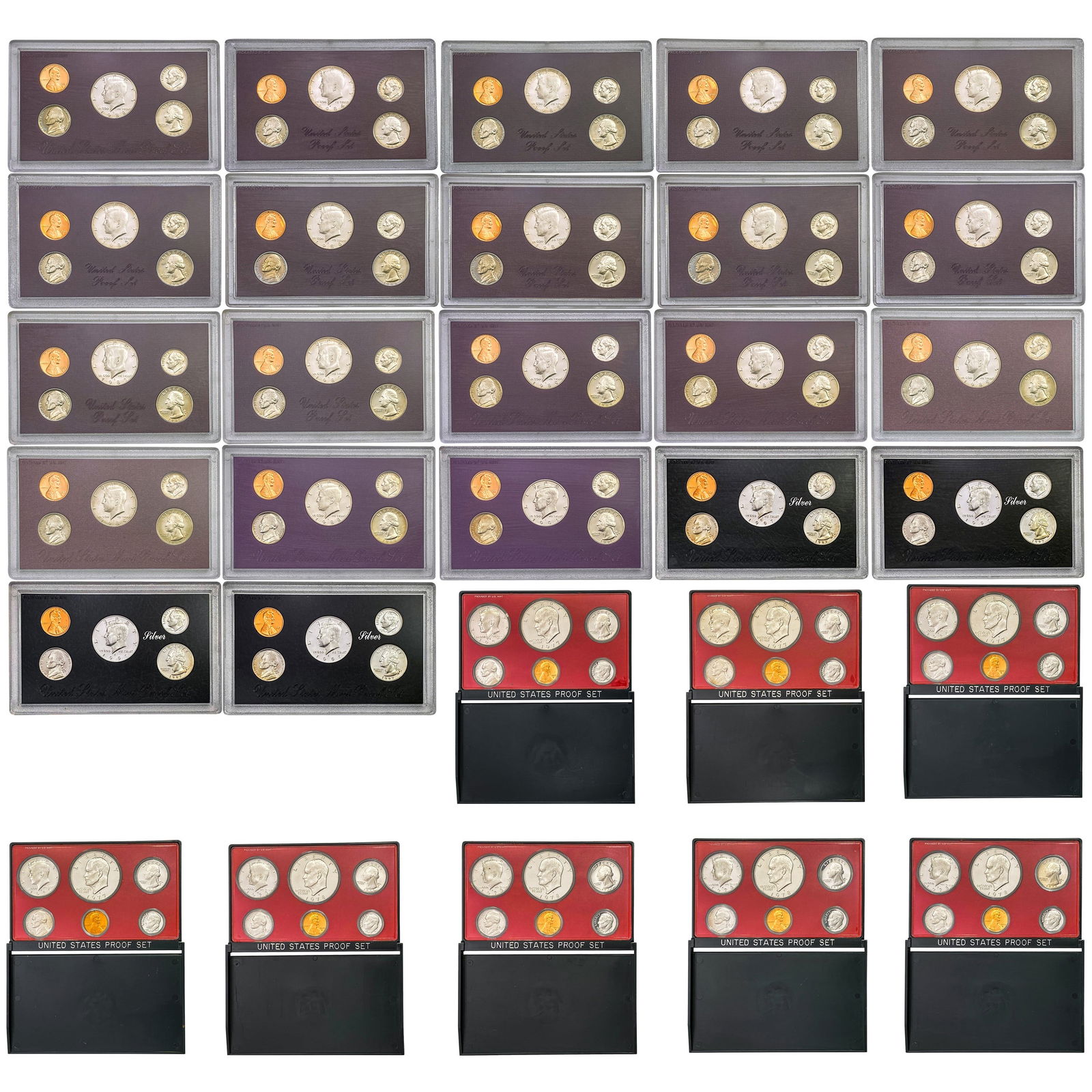 1977-1991 [30] US Mint Proof Sets w/ Silver (1 of 4)