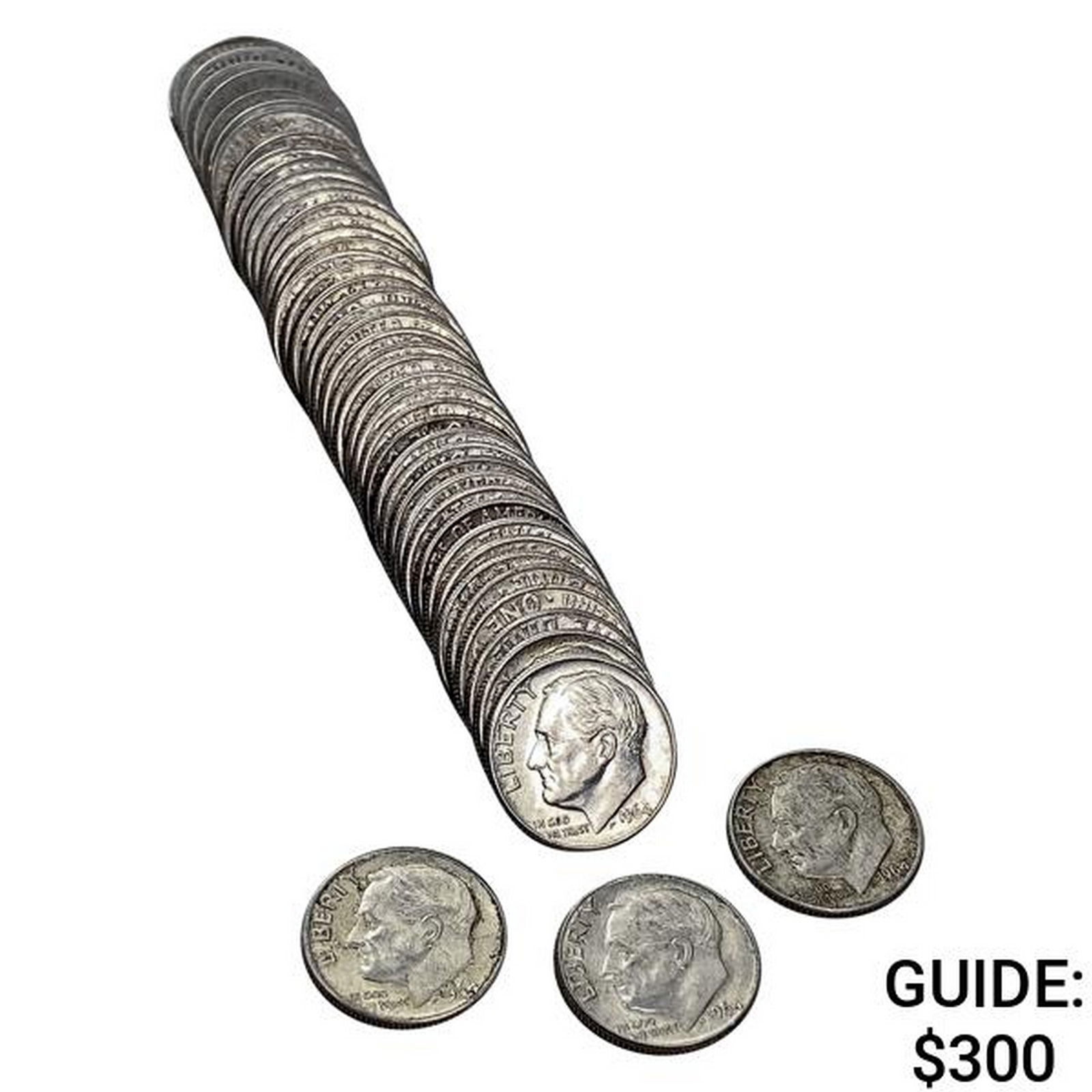 1946-1964 Roosevelt Dime Roll [50 Coins] (1 of 4)