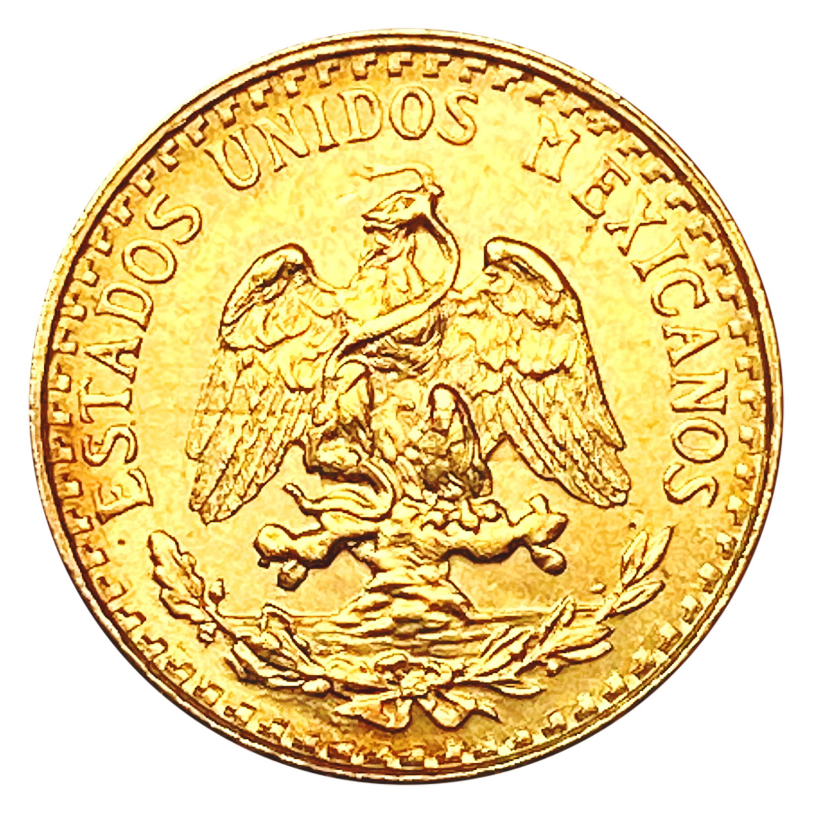 1945 Mexico .0482oz Gold 2 Pesos UNCIRCULATED: 1945 Mexico .0482oz Gold 2 Pesos UNCIRCULATED