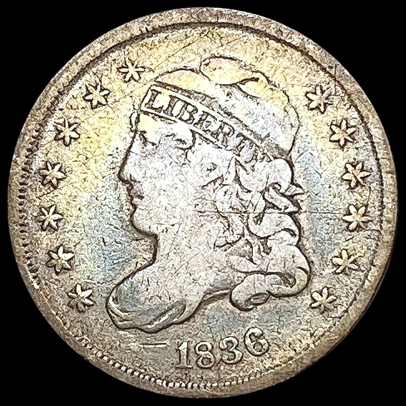 1836 Capped Bust Half Dime LIGHTLY CIRCULATED (1 of 2)