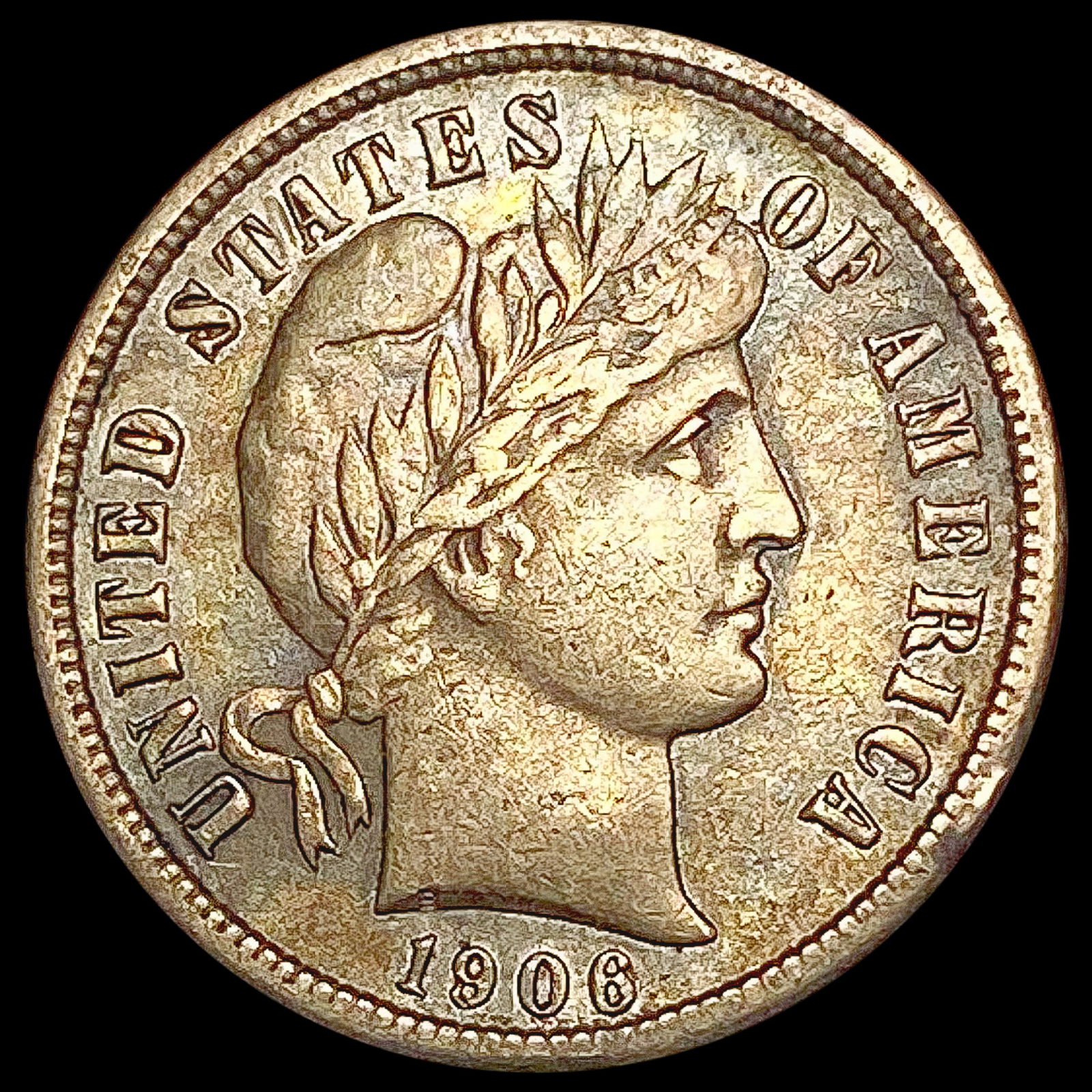 1906-S Barber Dime NEARLY UNCIRCULATED (1 of 2)