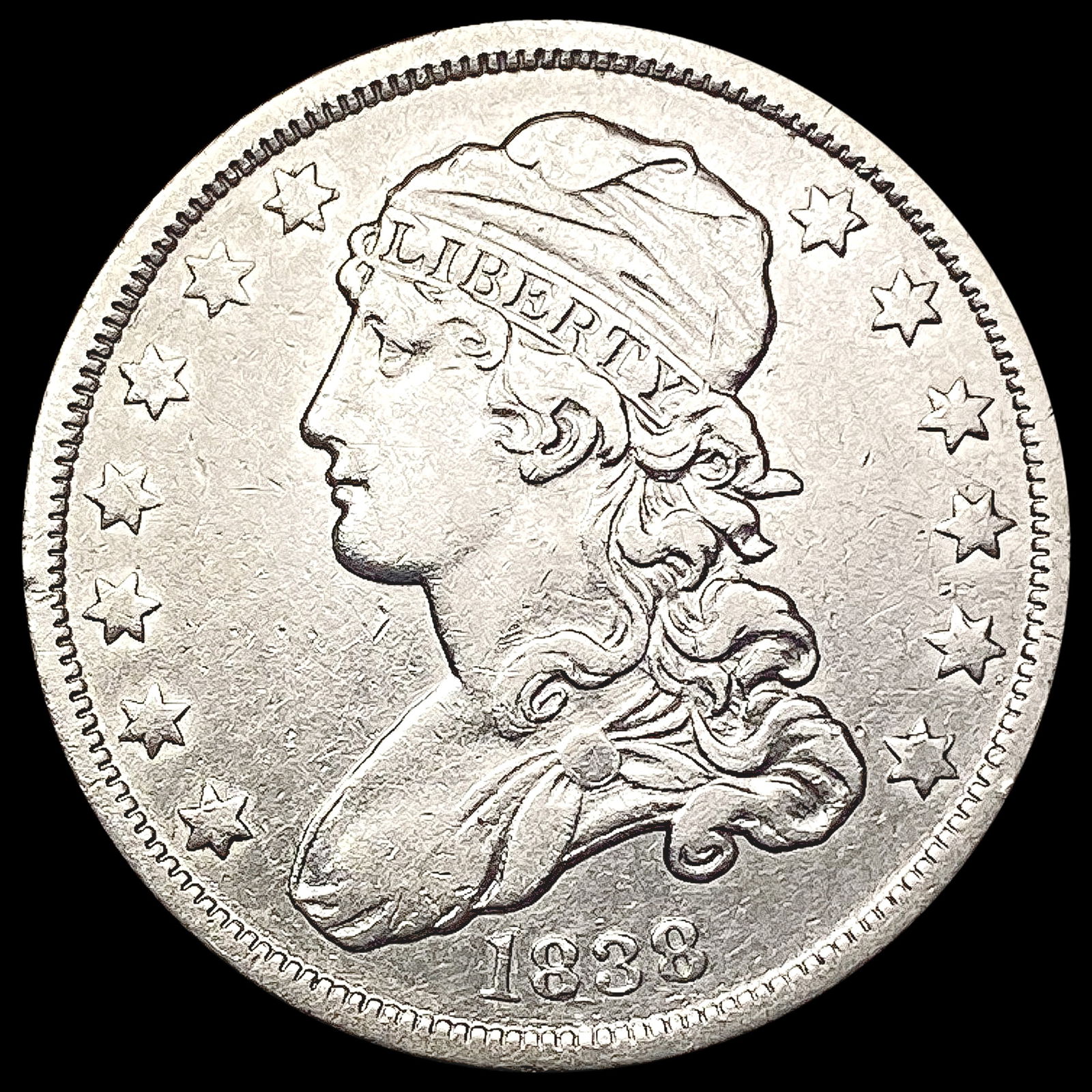 1838 Capped Bust Quarter CLOSELY UNCIRCULATED (1 of 2)
