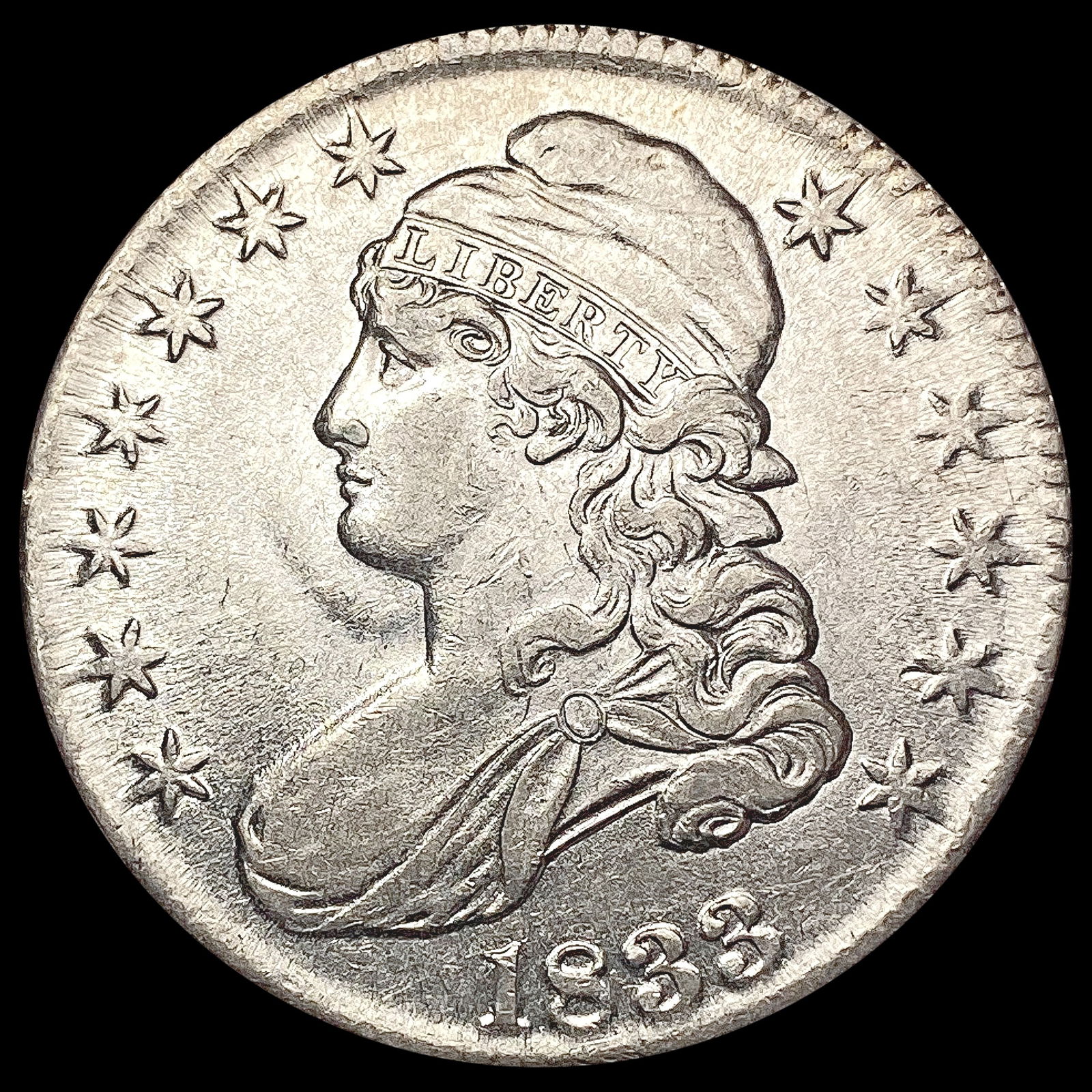 1833 Capped Bust Half Dollar NEARLY UNCIRCULATED (1 of 2)