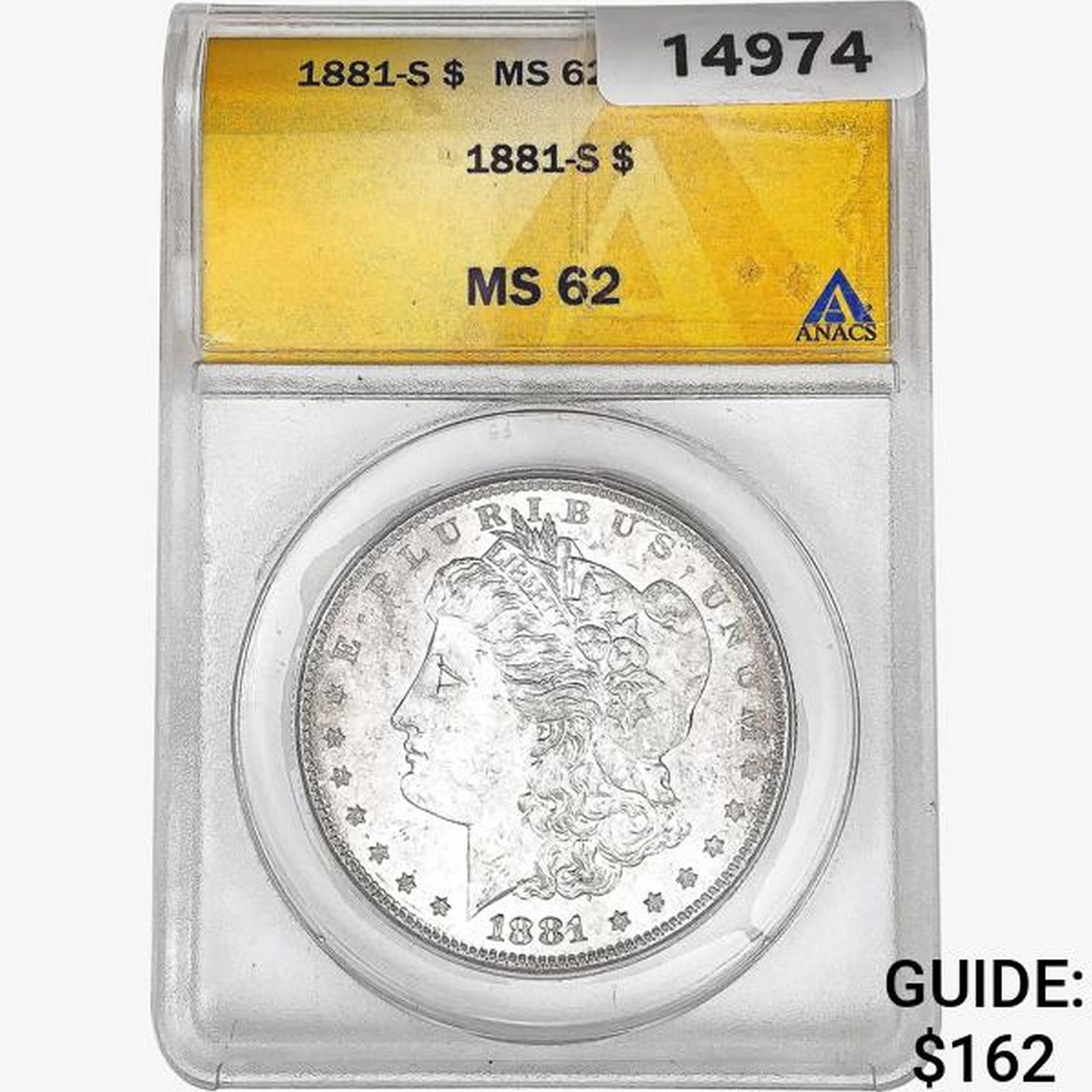 1881-S Morgan Silver Dollar ANACS MS62 (1 of 2)