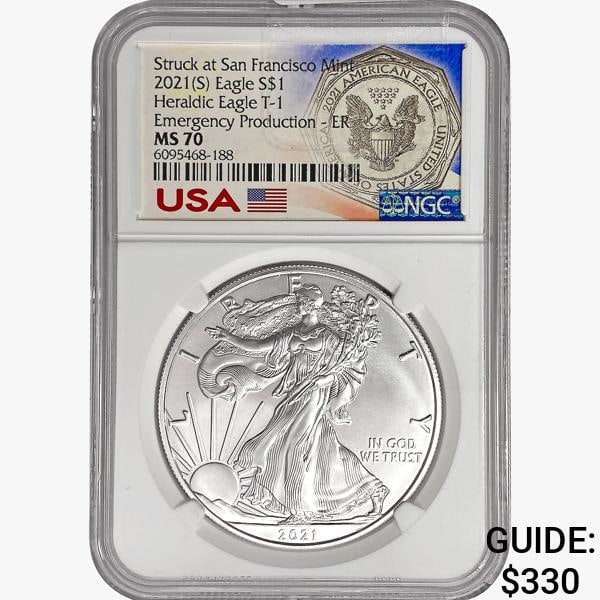 2021-S Silver Eagle NGC MS70 Heraldic T-1 (1 of 2)