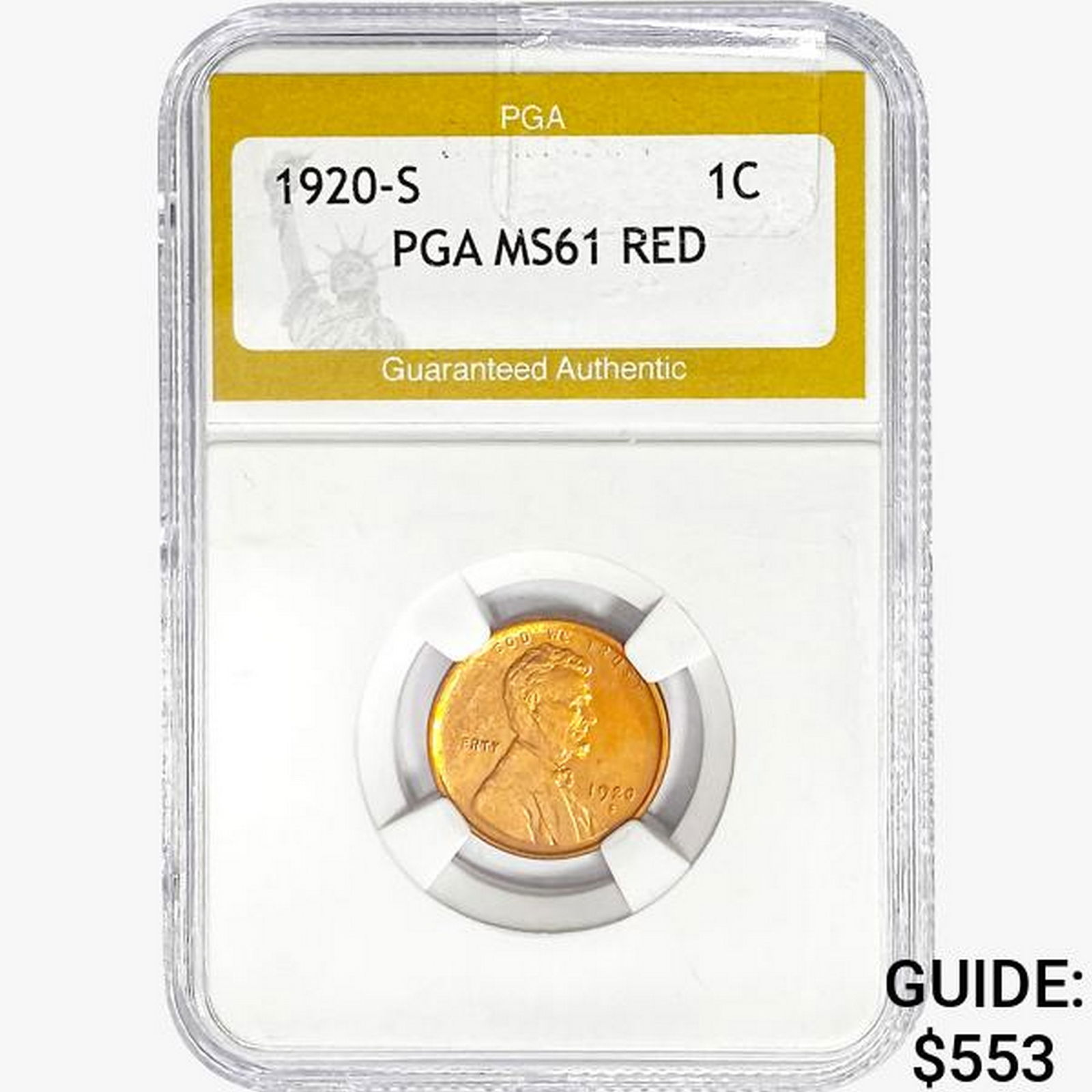 1920-S Wheat Cent PGA MS61 RED (1 of 2)