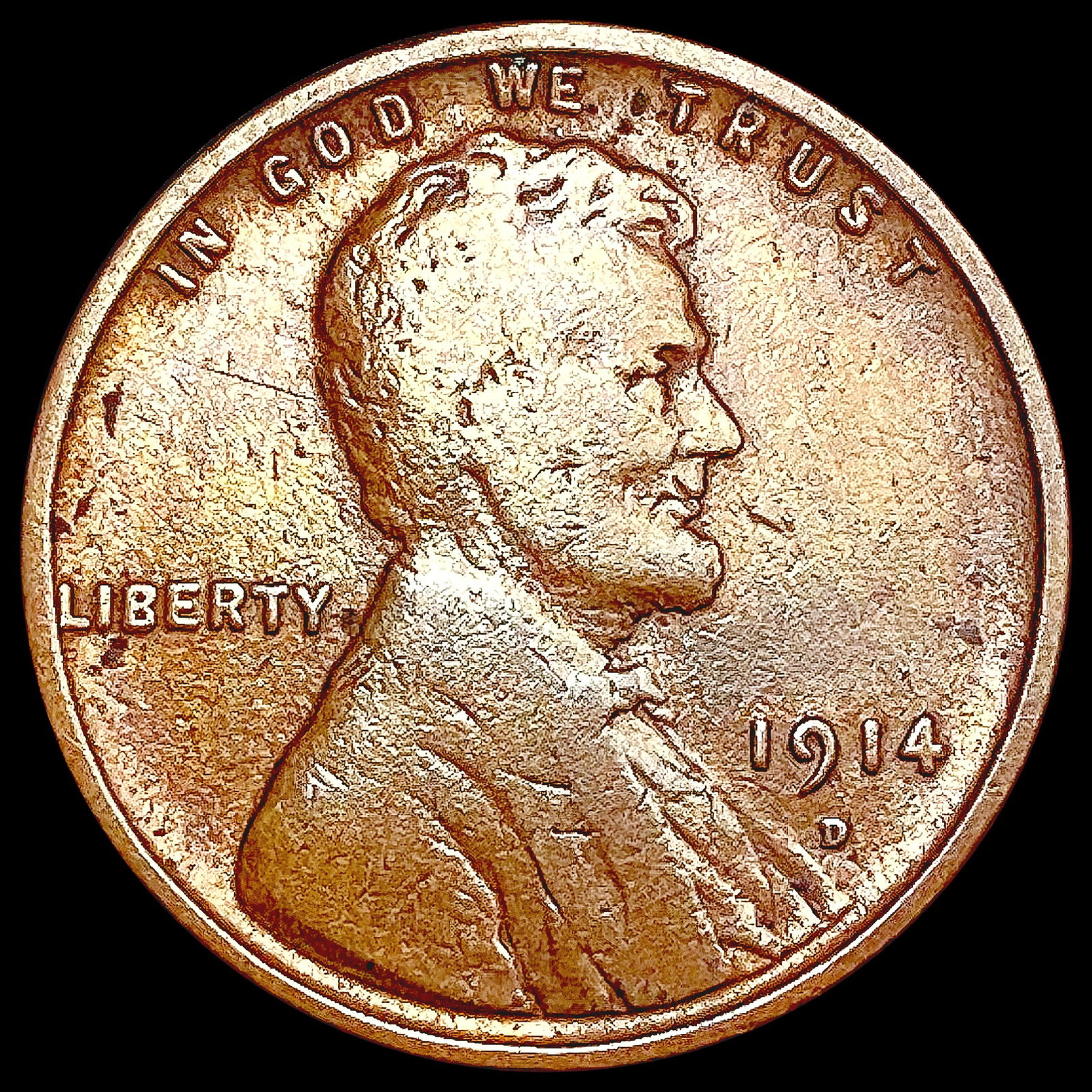 1914-D Wheat Cent LIGHTLY CIRCULATED (1 of 2)