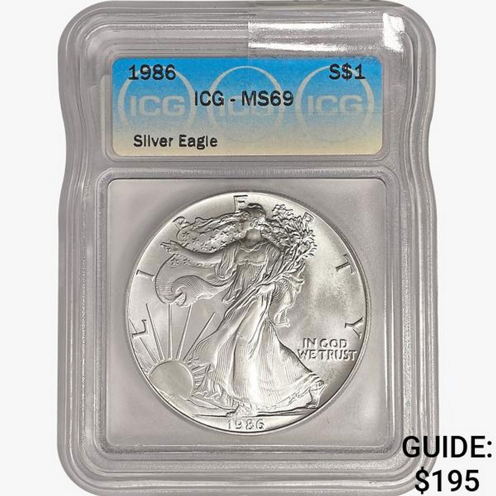 1986 American 1oz Silver Eagle ICG MS69 (1 of 2)