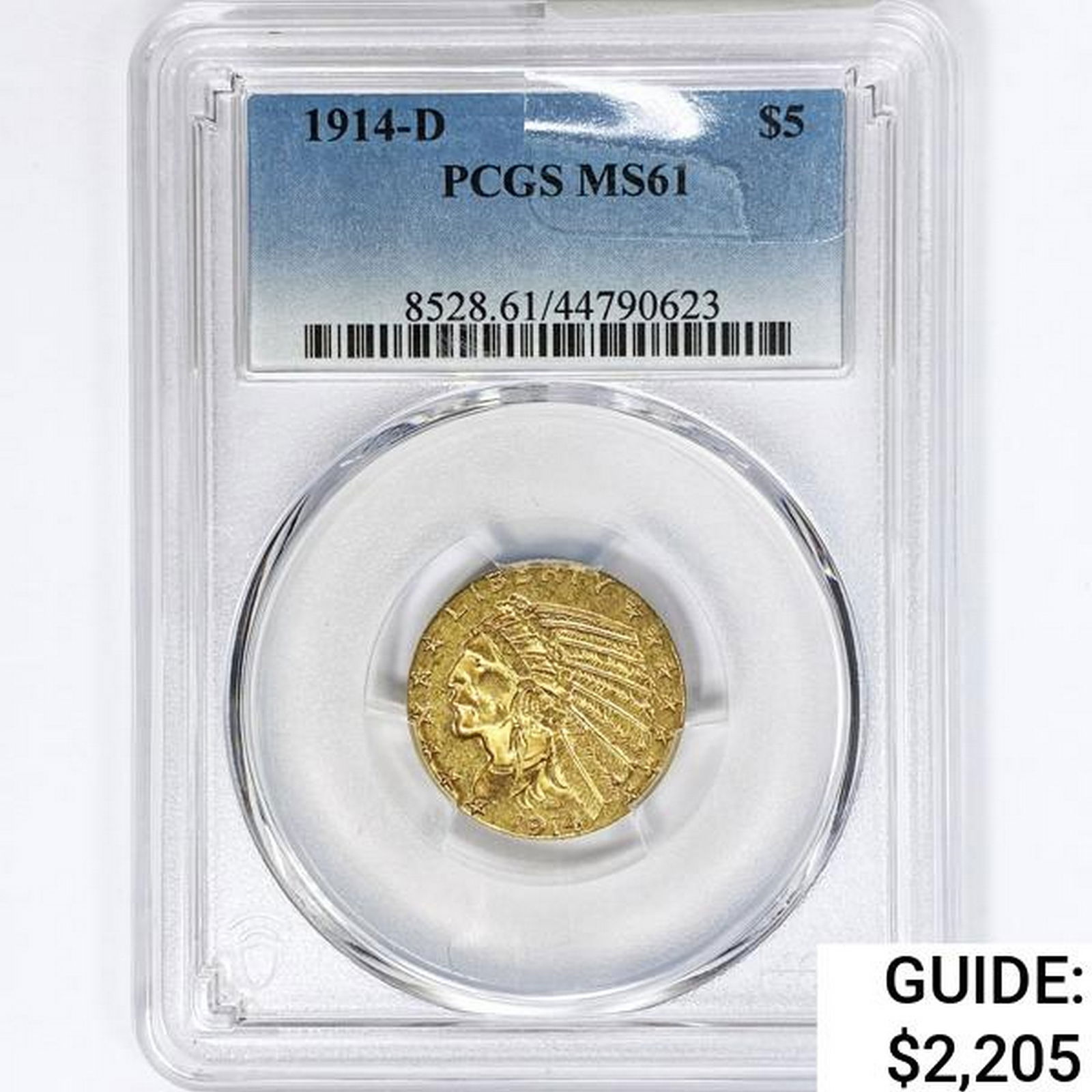 1914-D $5 Gold Half Eagle PCGS MS61 (1 of 2)