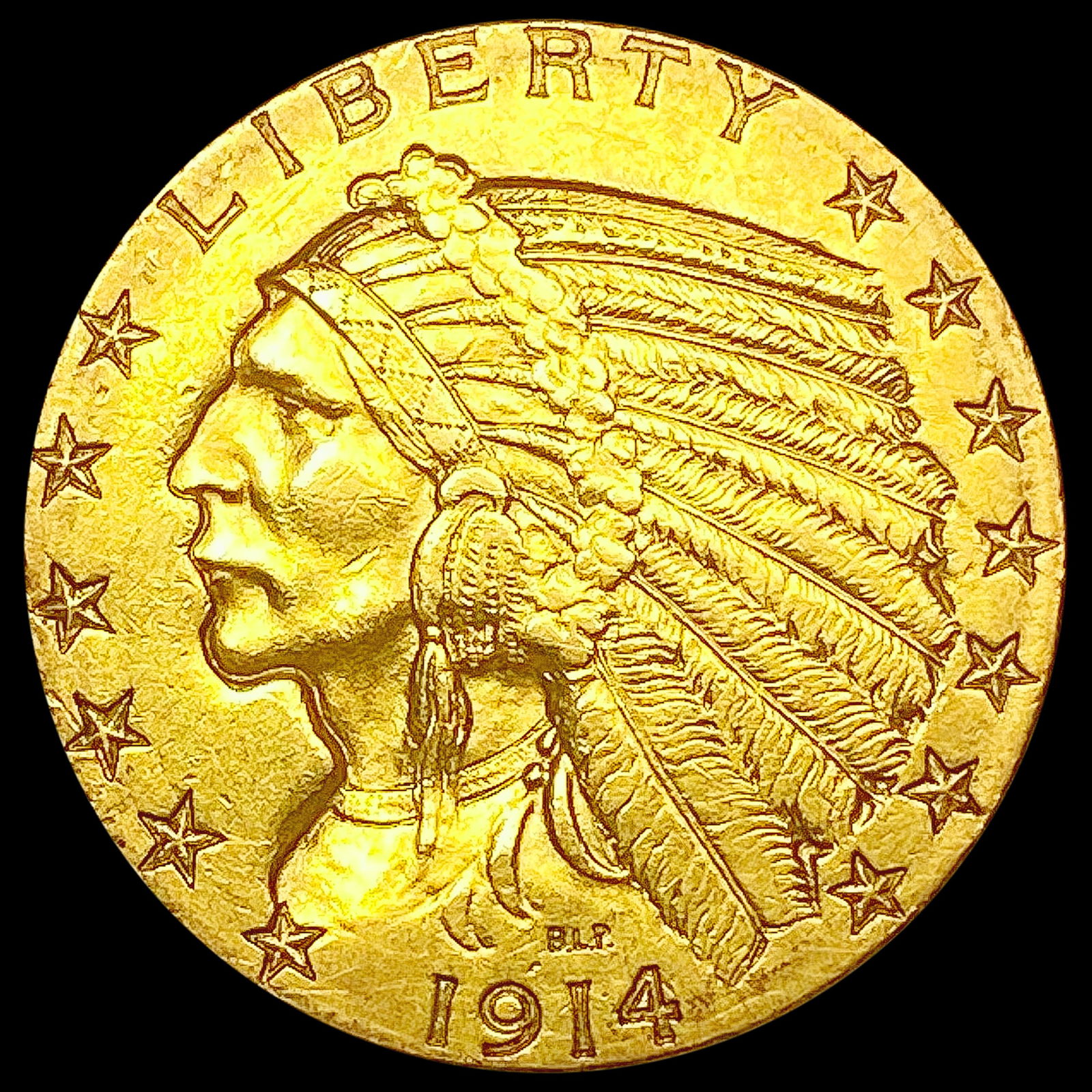 1914-D $5 Gold Half Eagle CLOSELY UNCIRCULATED (1 of 2)