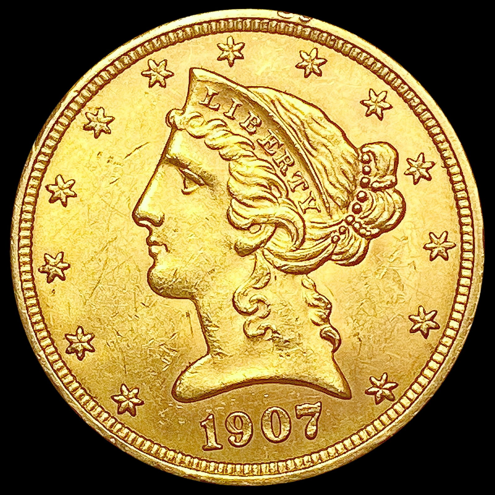 1907-D $5 Gold Half Eagle UNCIRCULATED (1 of 2)
