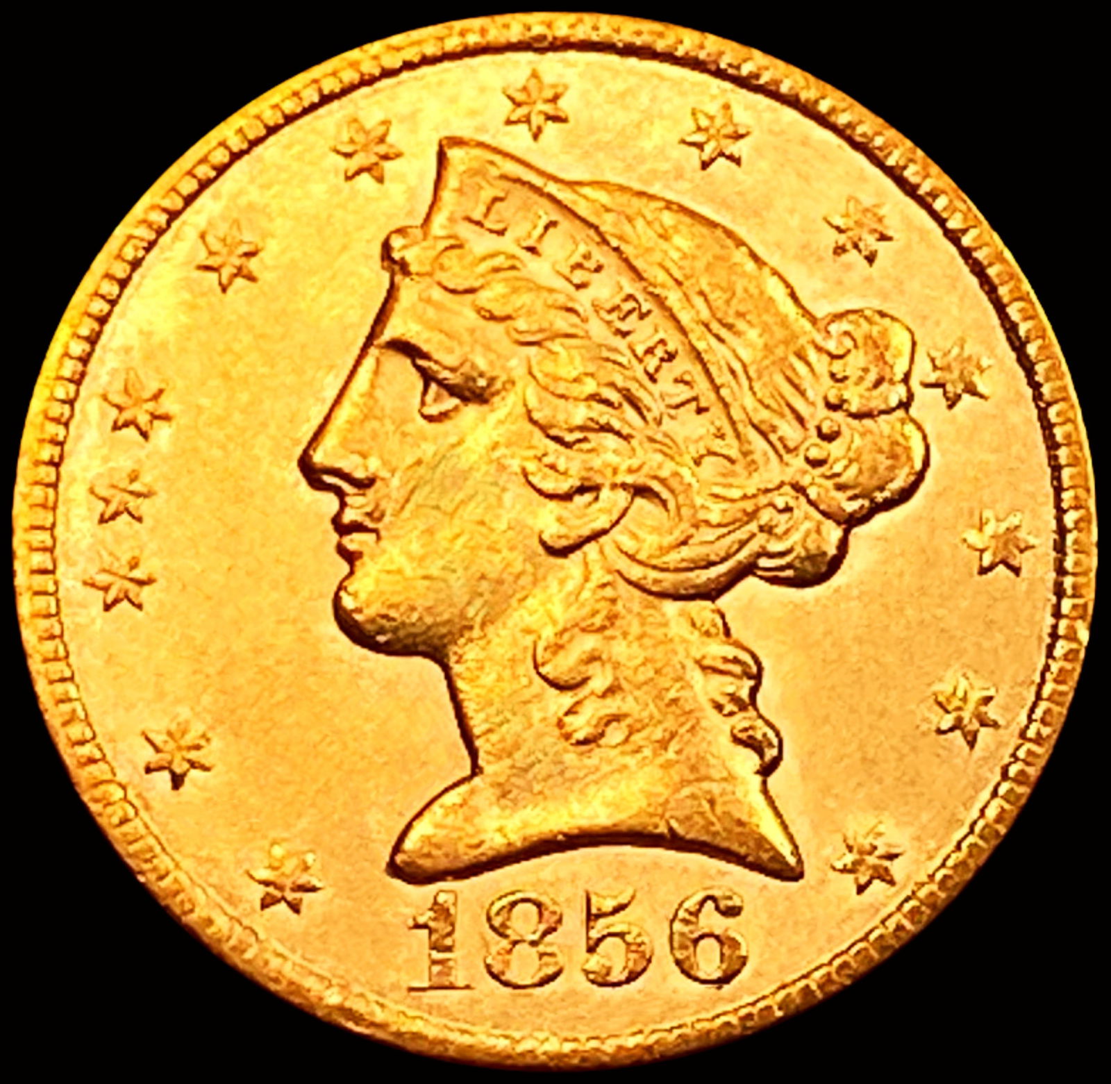 1856 $5 Gold Half Eagle UNCIRCULATED (1 of 2)