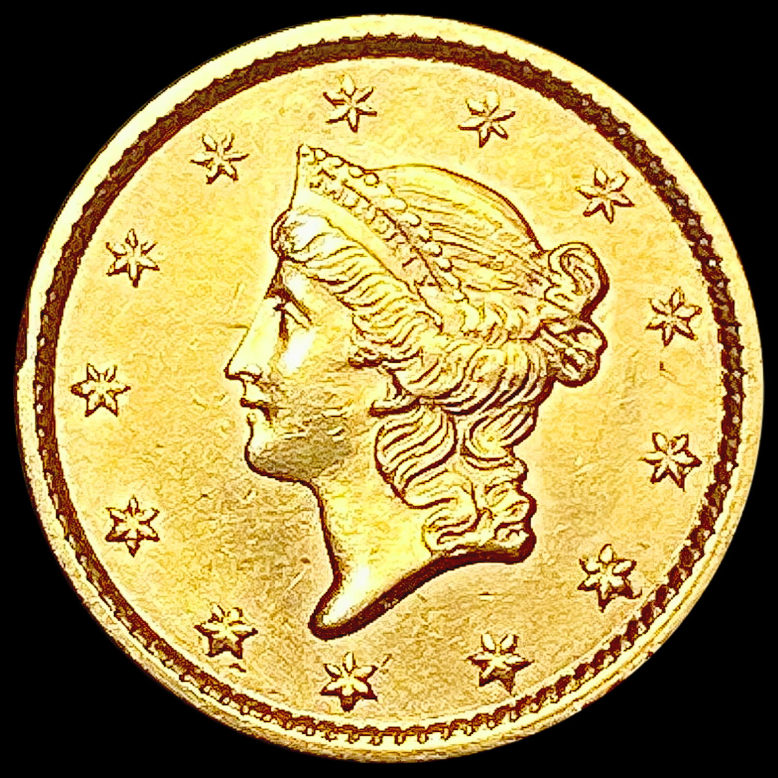 1852 Rare Gold Dollar CHOICE BU (1 of 2)