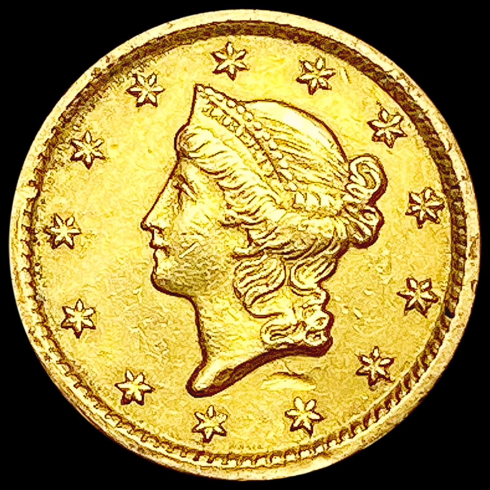 1853-O Rare Gold Dollar NEARLY UNCIRCULATED (1 of 2)