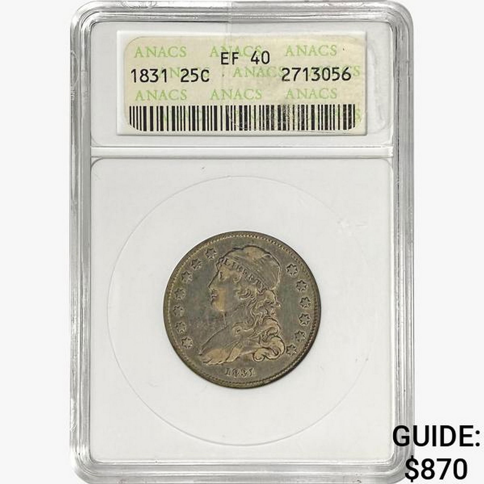 1831 Capped Bust Quarter ANACS EF40 (1 of 2)