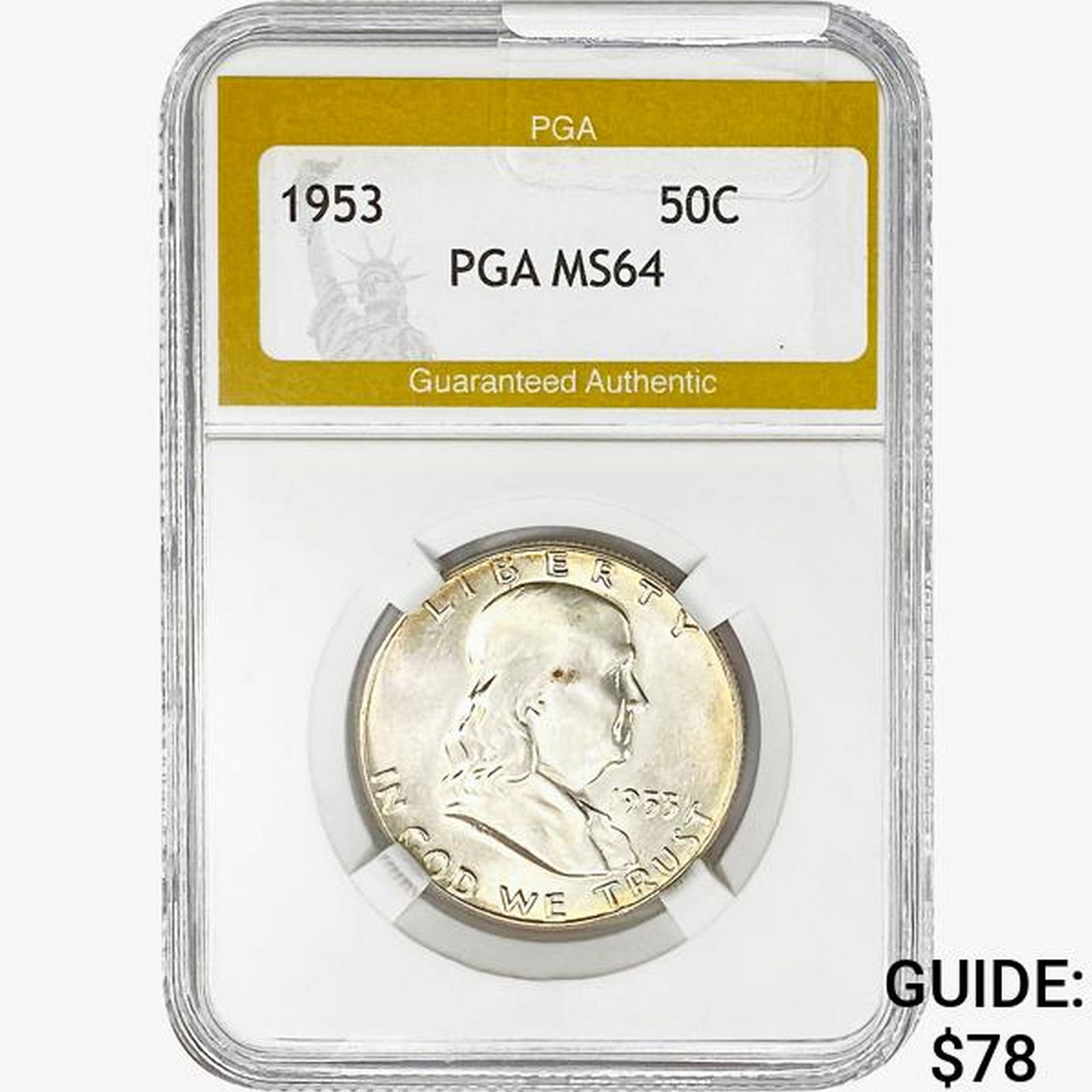 1953 Franklin Half Dollar PGA MS64 (1 of 2)