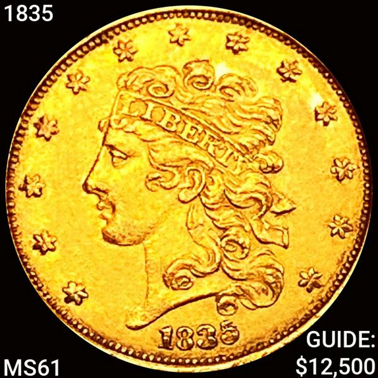 1835 $5 Gold Half Eagle UNCIRCULATED (1 of 2)
