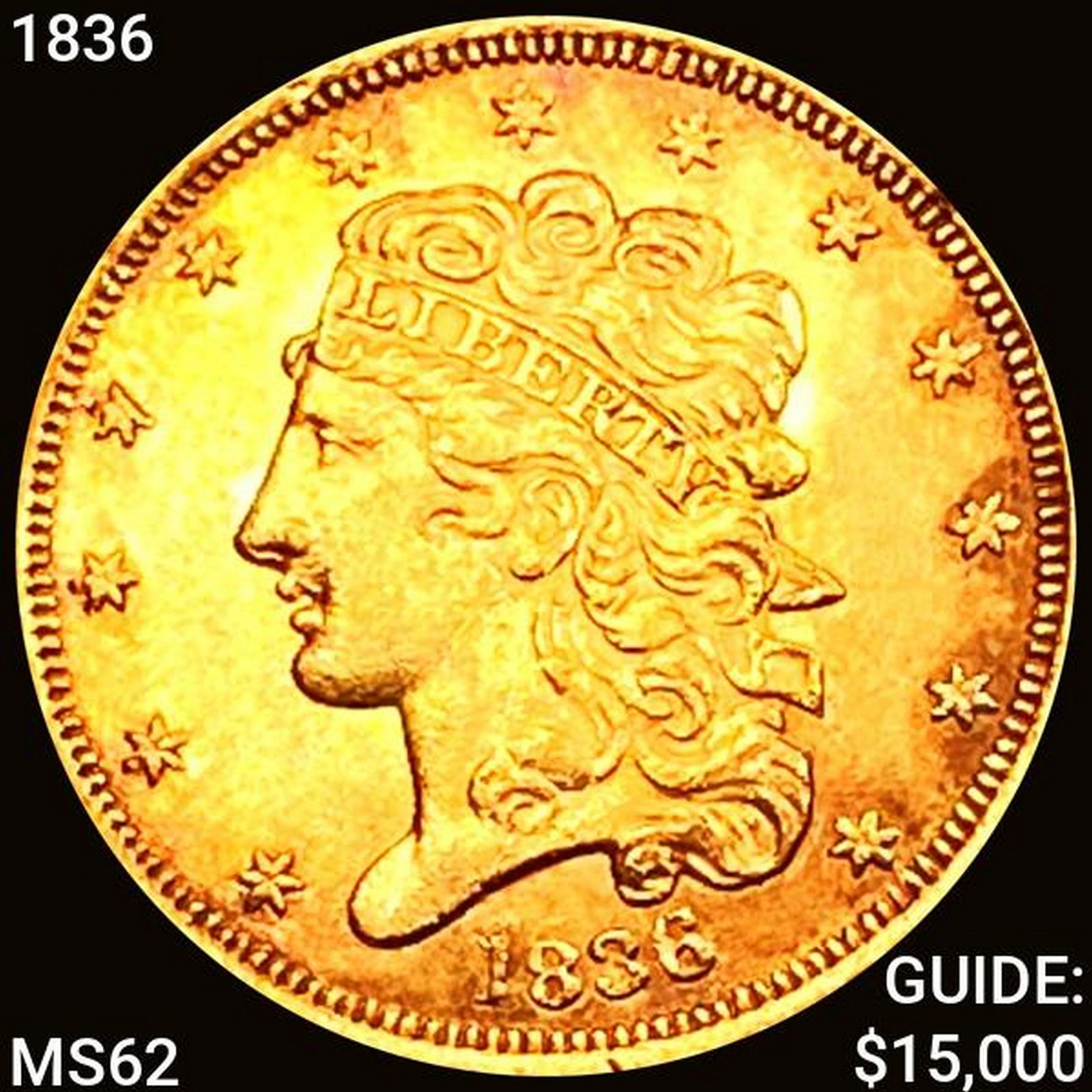 1836 $5 Gold Half Eagle UNCIRCULATED (1 of 2)